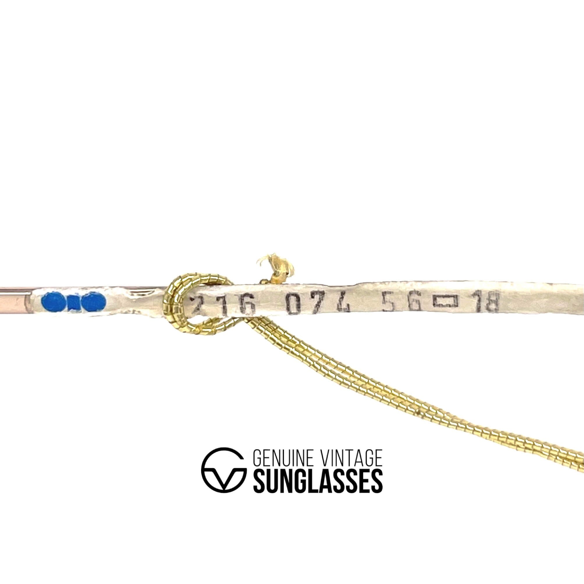 Vintage METZLER 7216 Signee gold rimless glasses frames