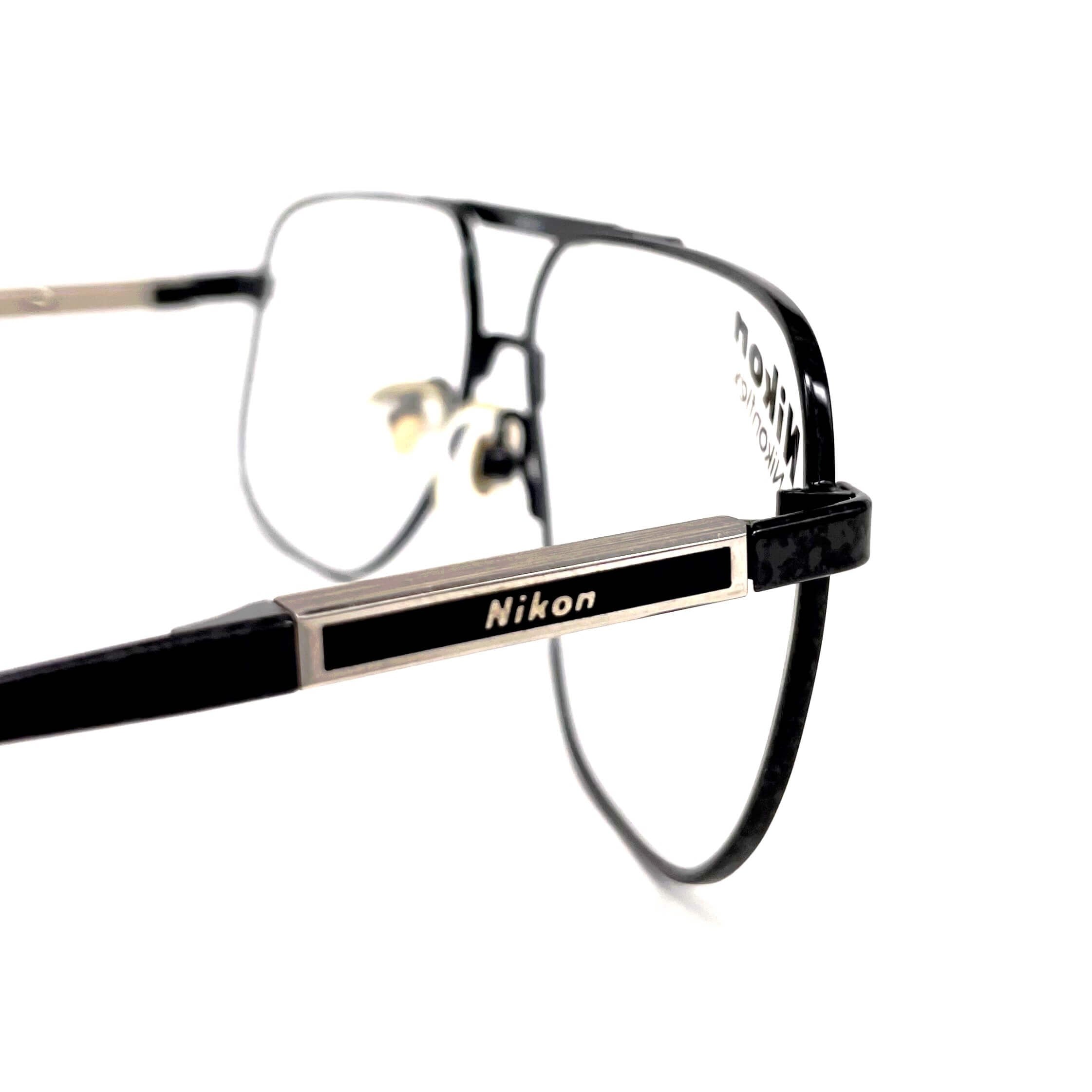 Vintage NIKON NK 4522 Nikonflex rare black aviator glasses frames