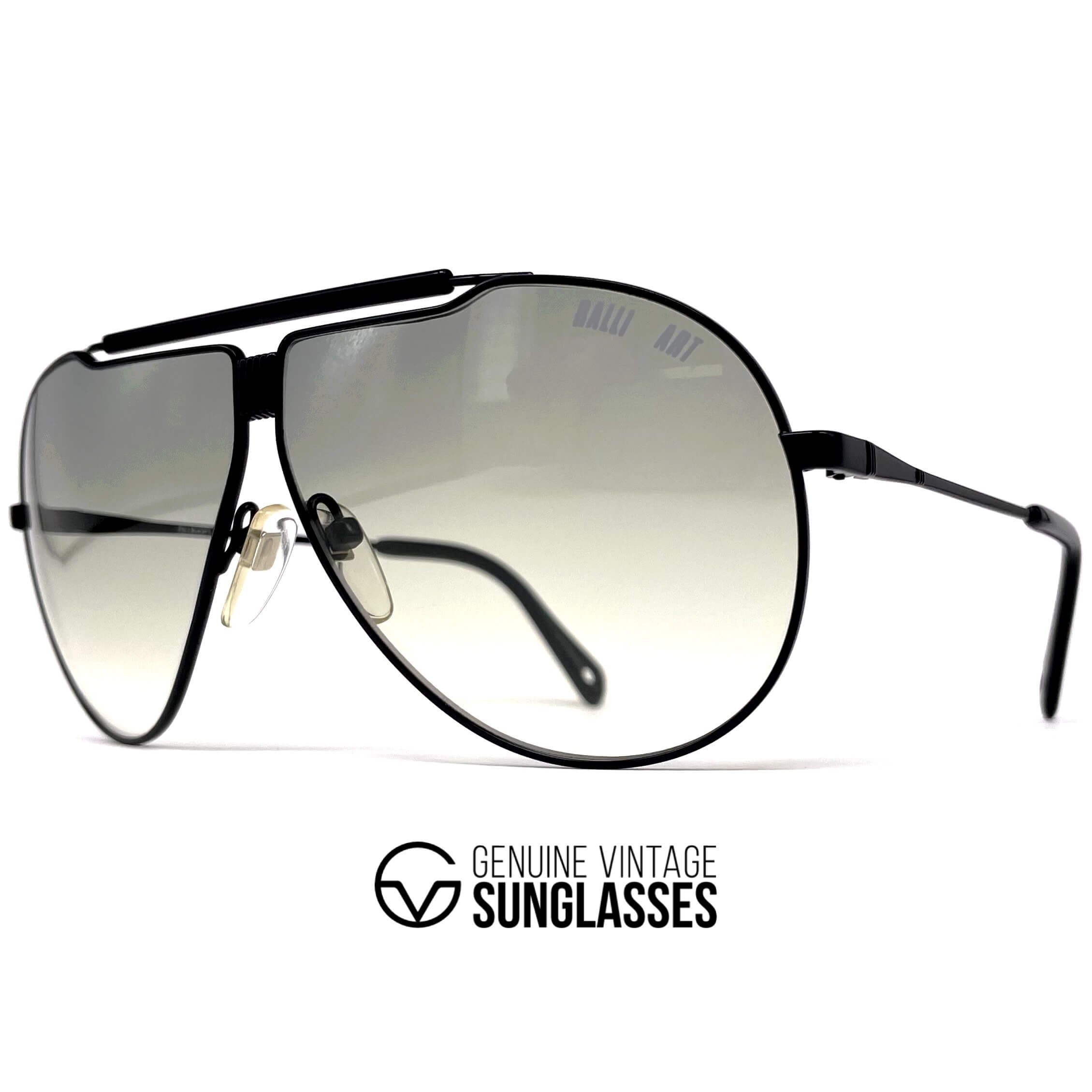 Vintage NIKON SP 3819E Ralli Art black rare aviator sunglasses