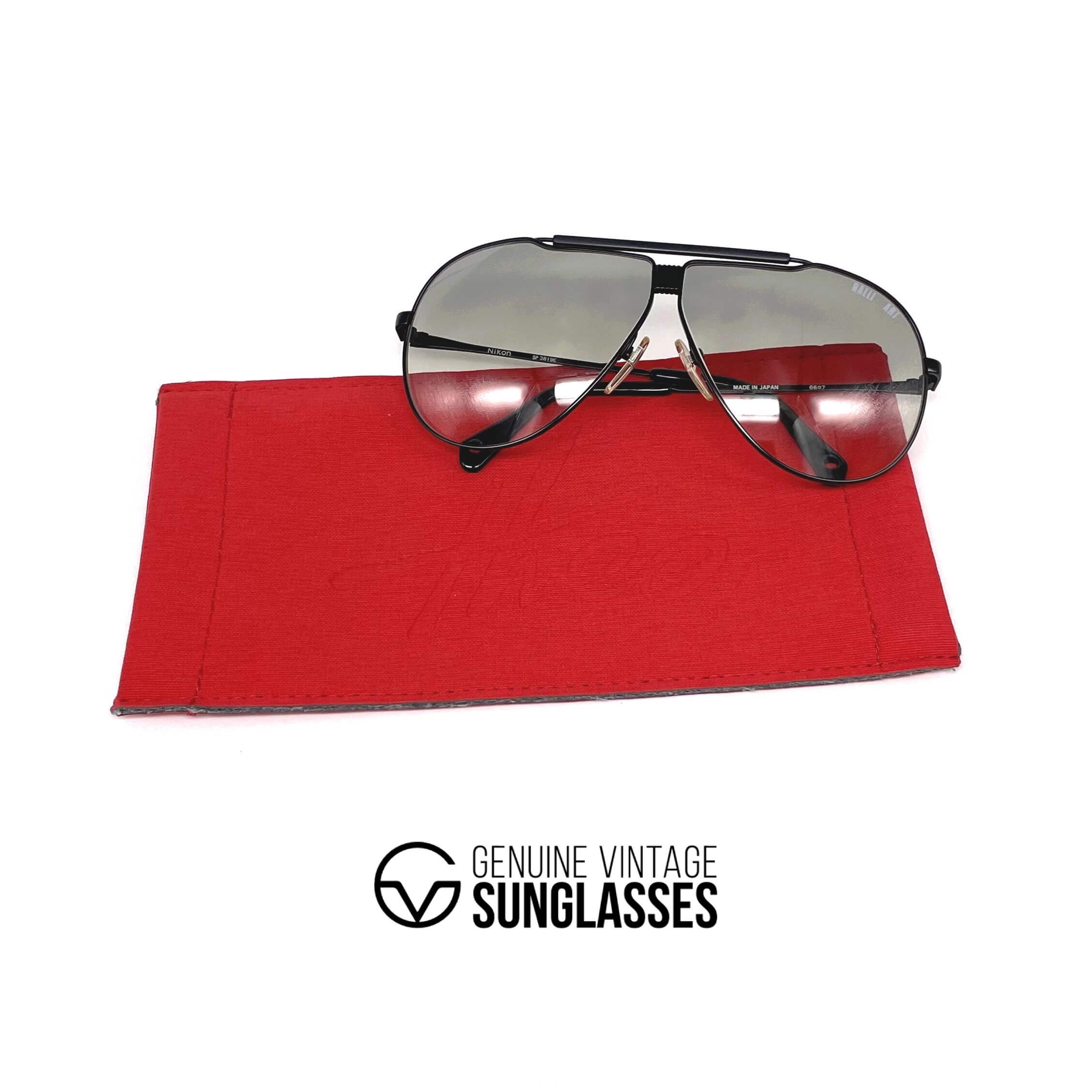 Vintage NIKON SP 3819E Ralli Art black rare aviator sunglasses