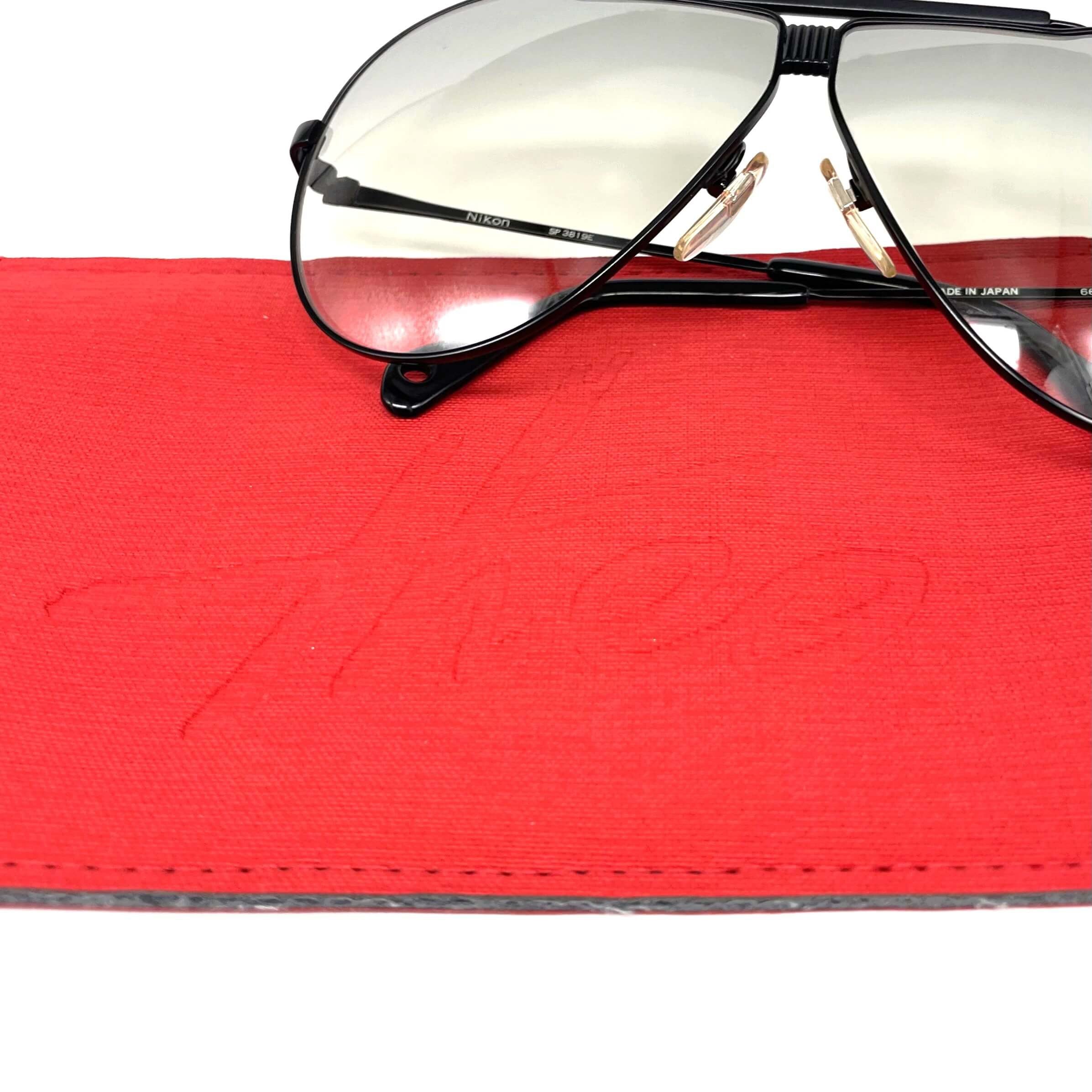 Vintage NIKON SP 3819E Ralli Art black rare aviator sunglasses