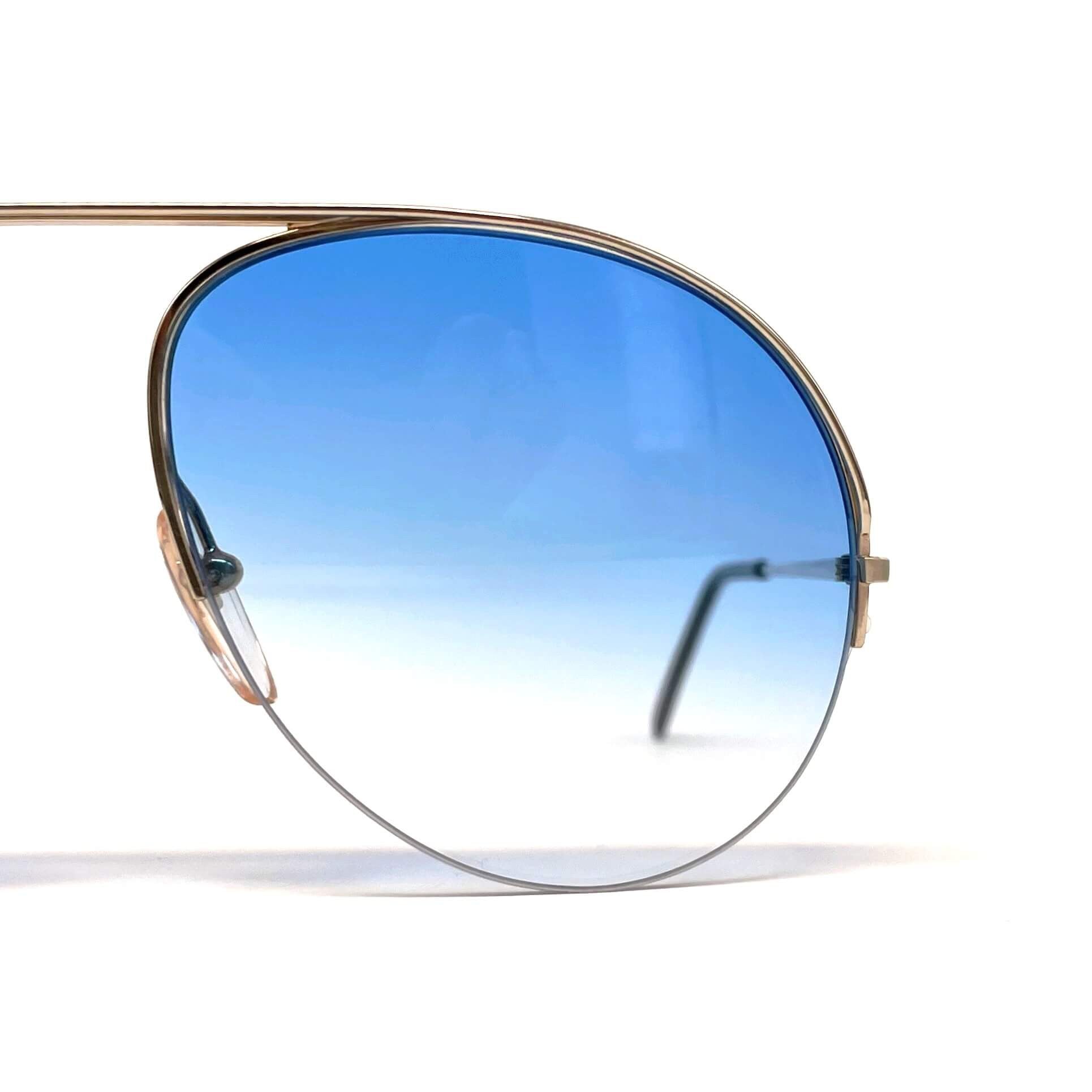Vintage OWP DESIGN 1487 gold rimless aviator sunglasses