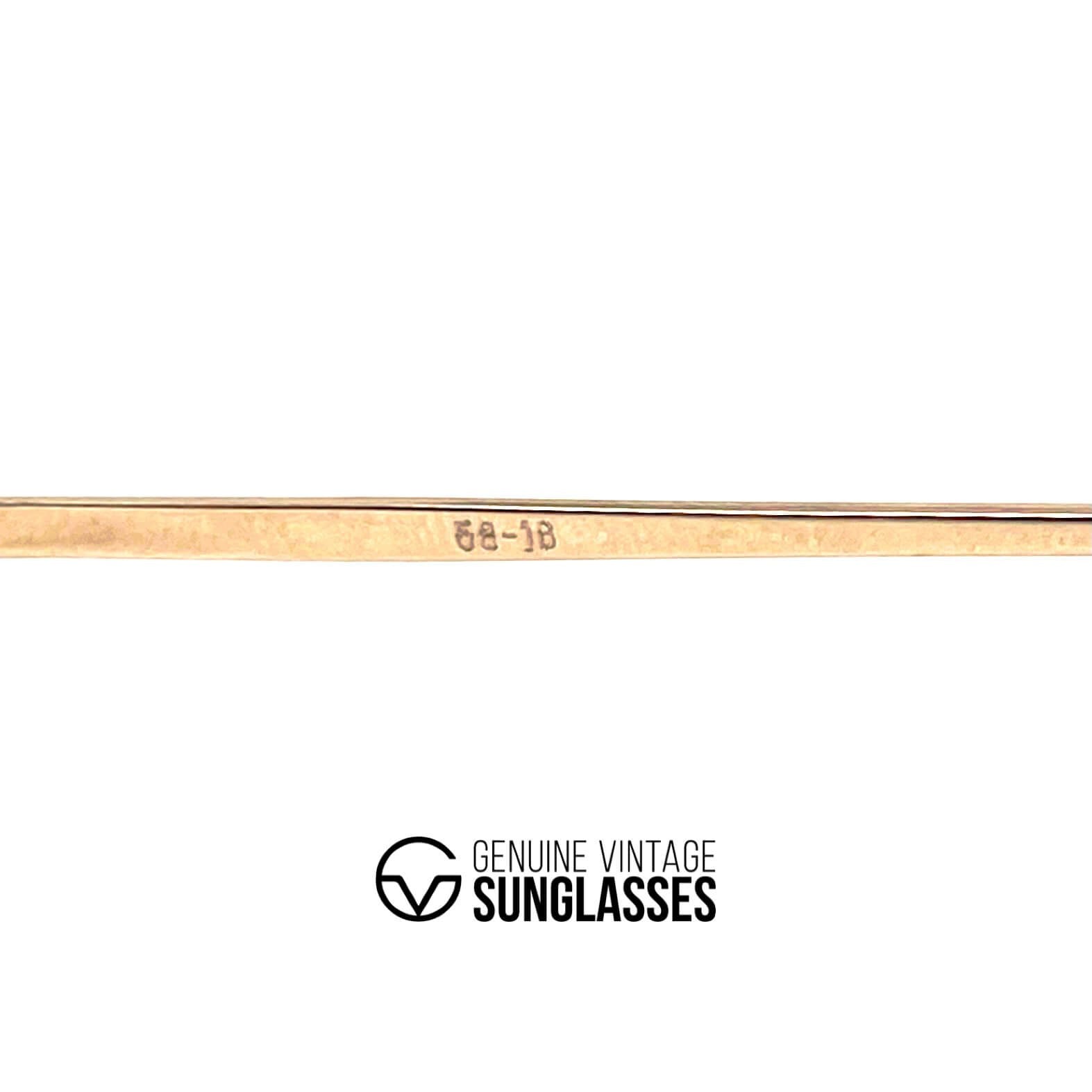 Vintage OWP DESIGN 1487 gold rimless aviator sunglasses