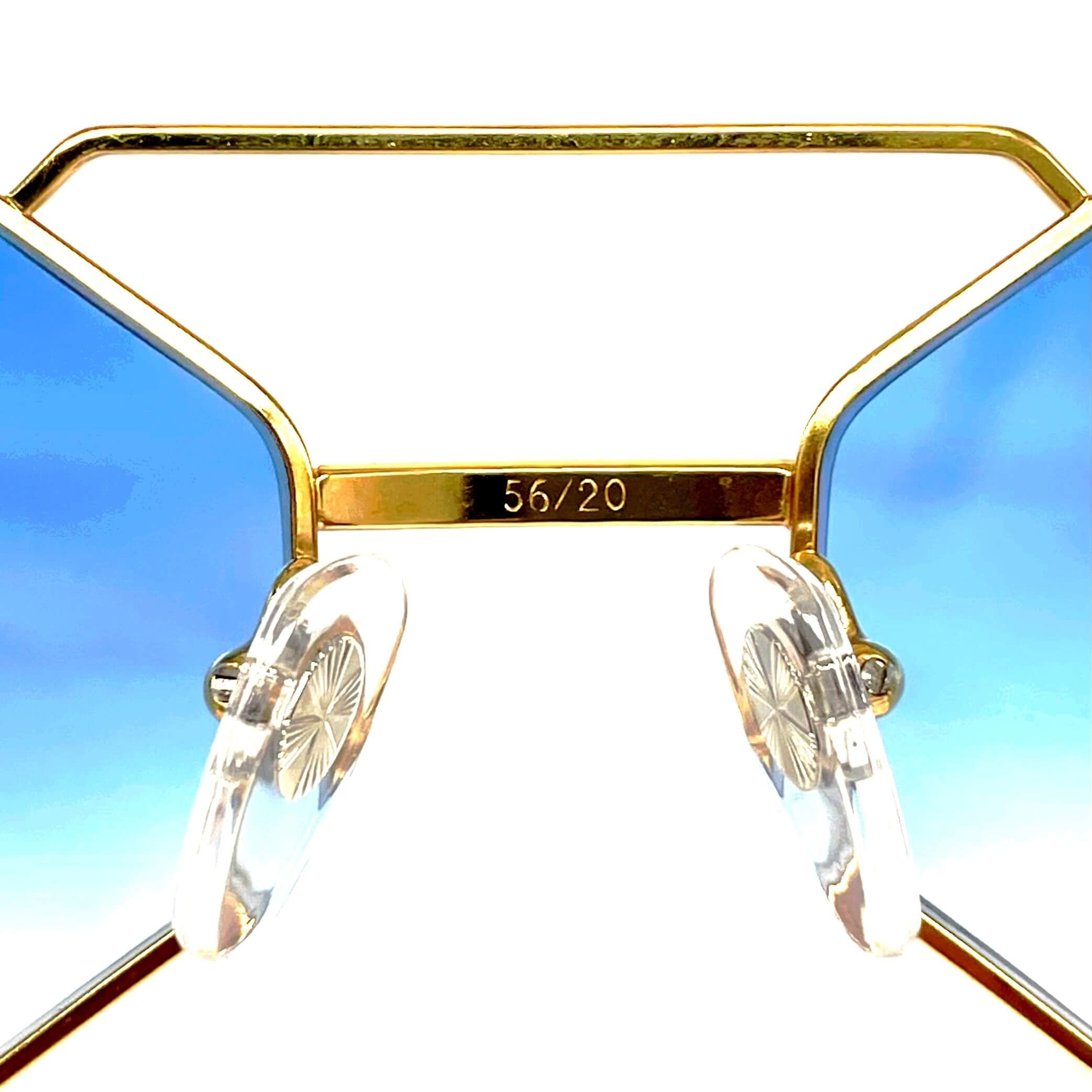 Vintage PASCAL MORABITO 8431 gold plated octagonal luxury sunglasses