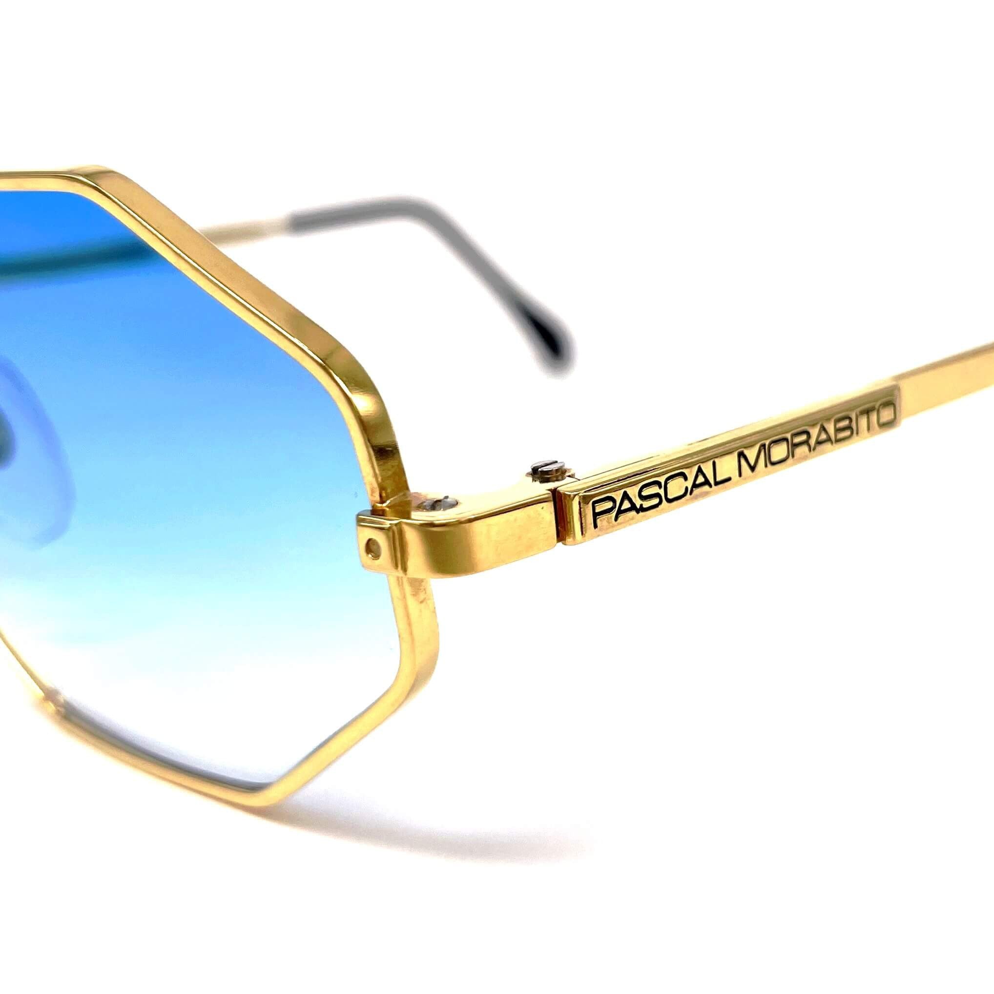 Vintage PASCAL MORABITO 8431 gold plated octagonal luxury sunglasses