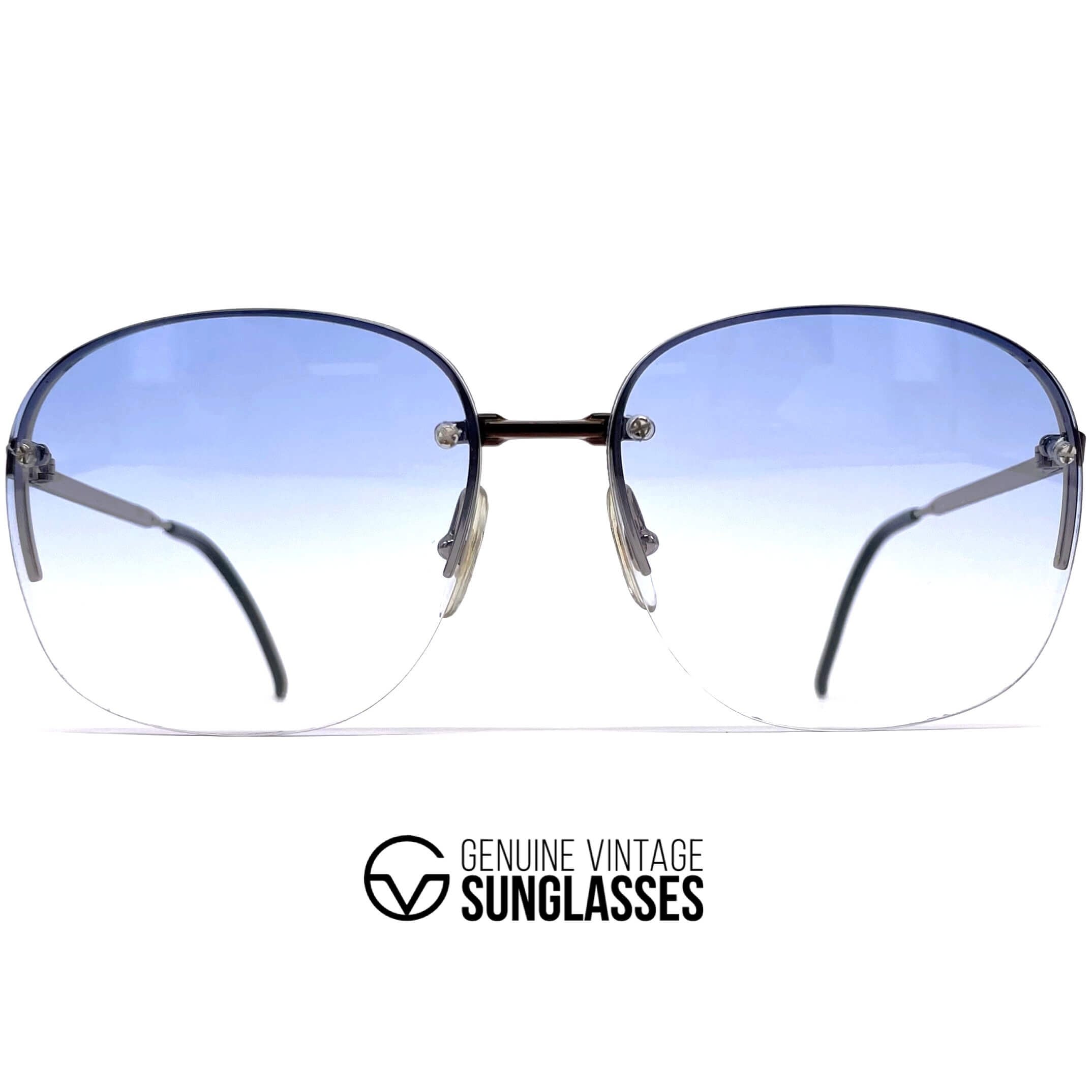 Vintage PLAYBOY 4569 blue rimless sunglasses