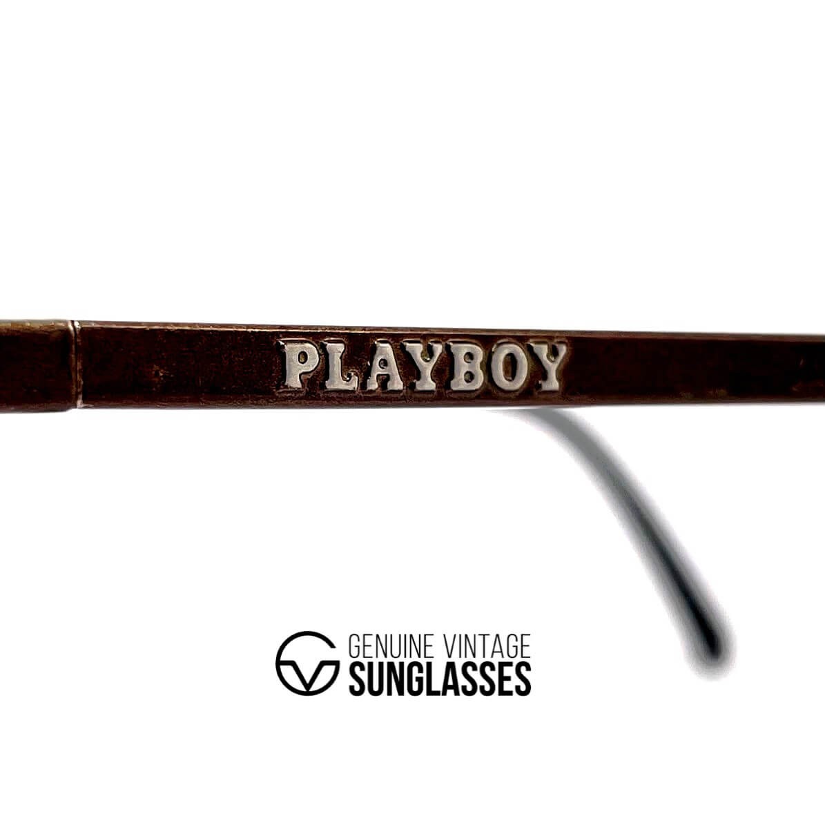 Vintage PLAYBOY 4569 blue rimless sunglasses