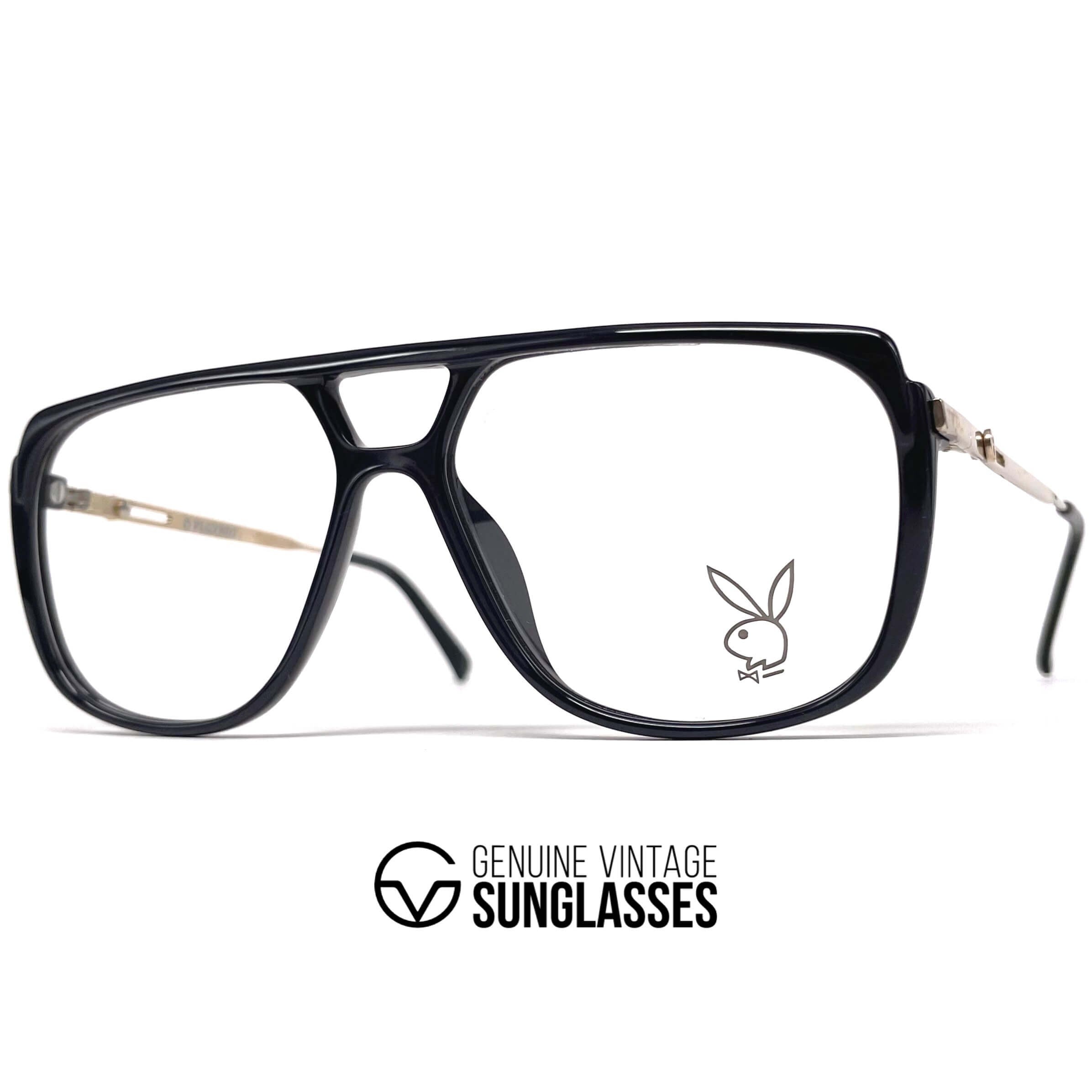 Vintage PLAYBOY 4662 blue aviator designer glasses frames