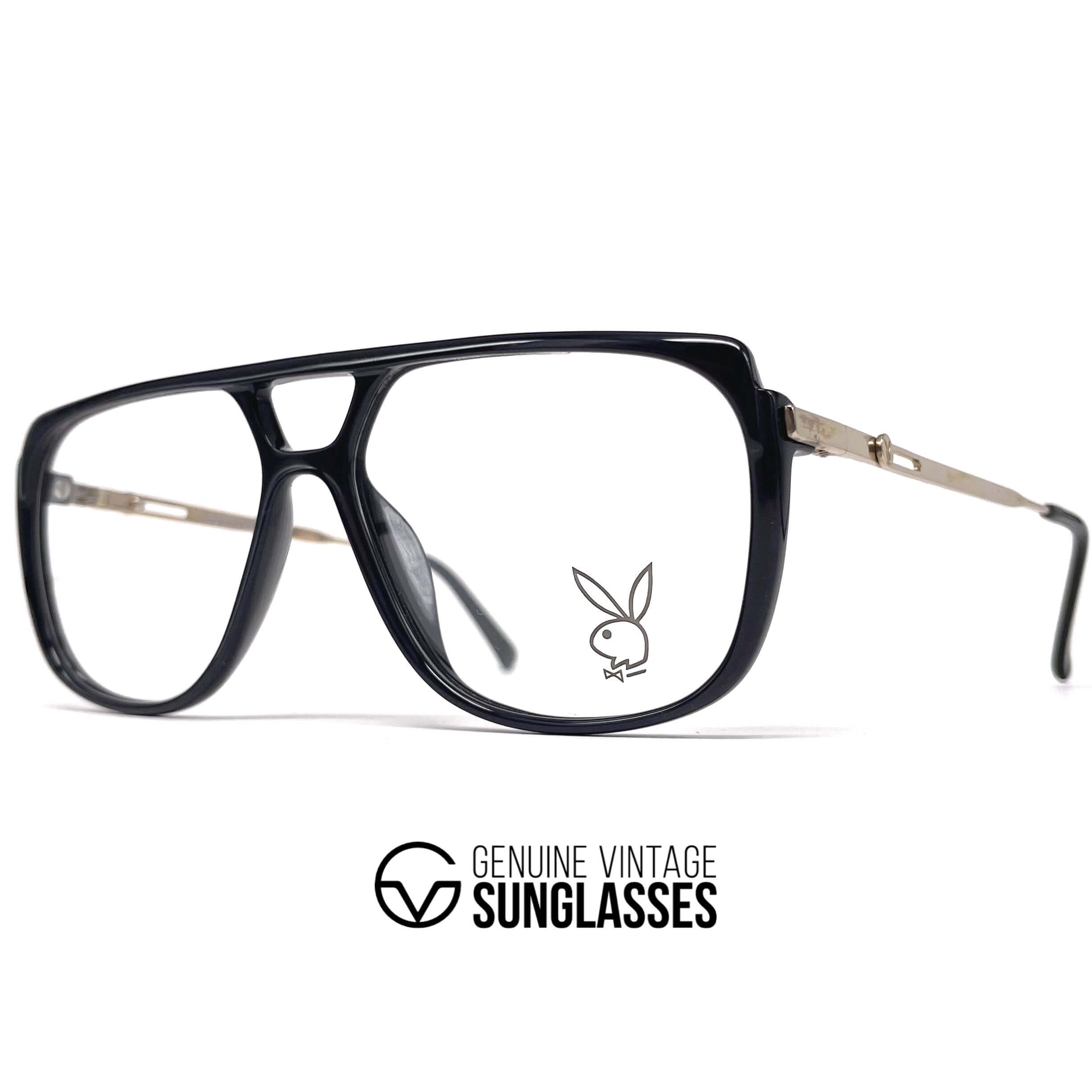 Vintage PLAYBOY 4662 blue aviator designer glasses frames