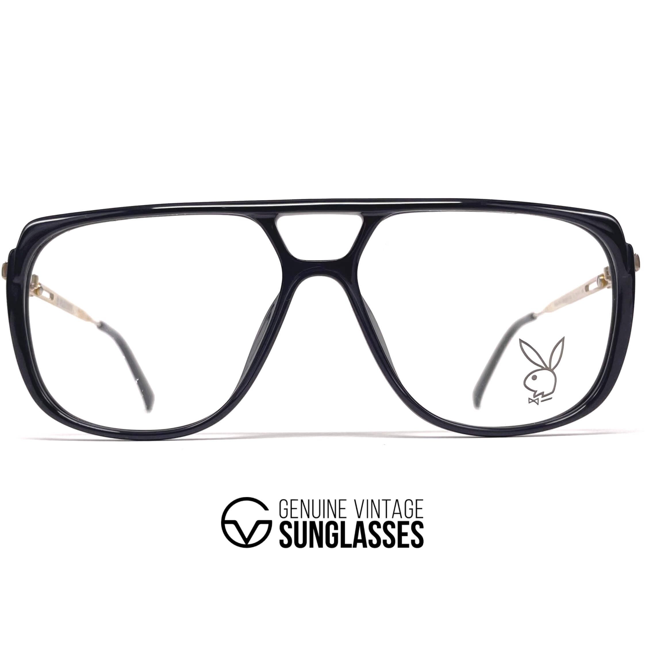 Vintage PLAYBOY 4662 blue aviator designer glasses frames