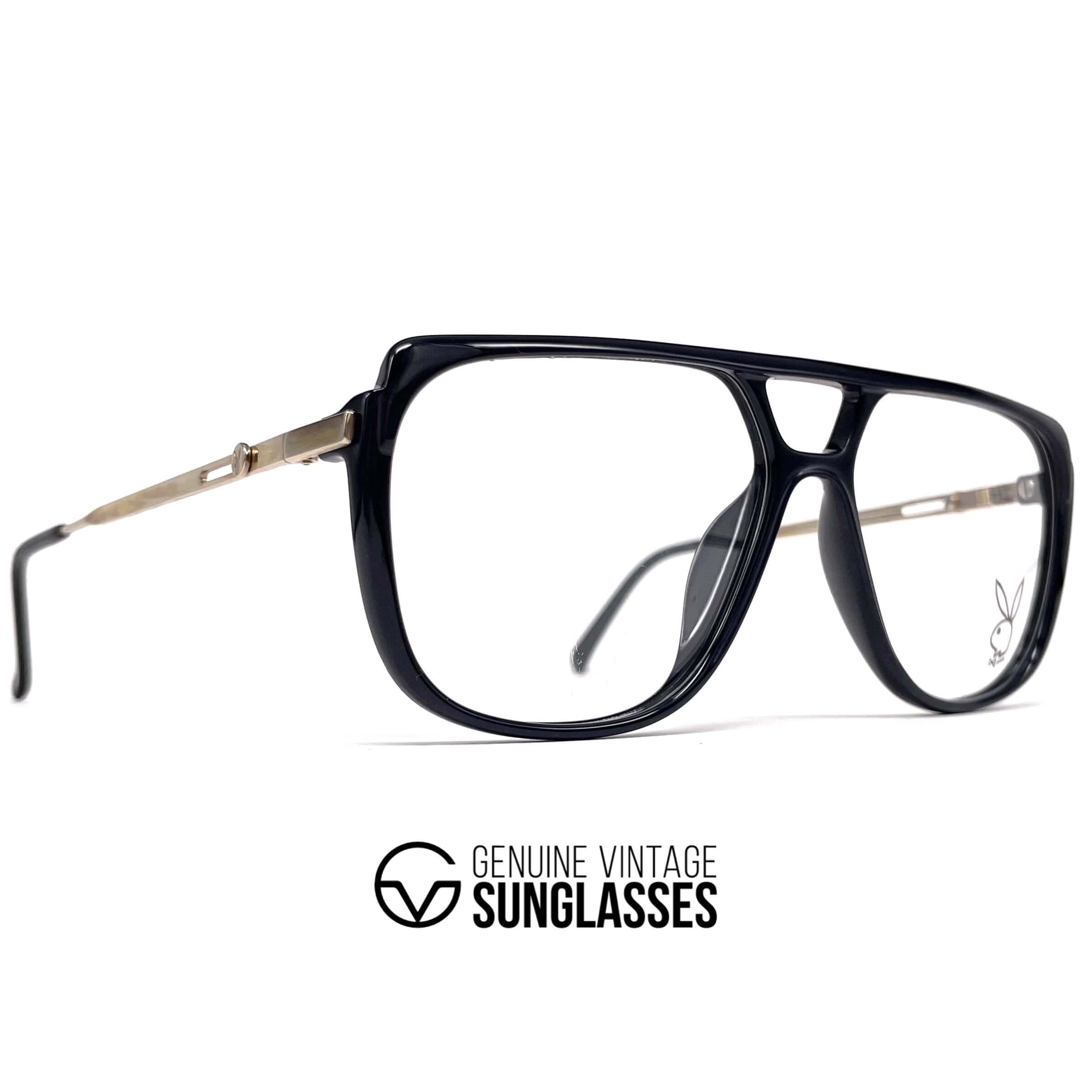 Vintage PLAYBOY 4662 blue aviator designer glasses frames