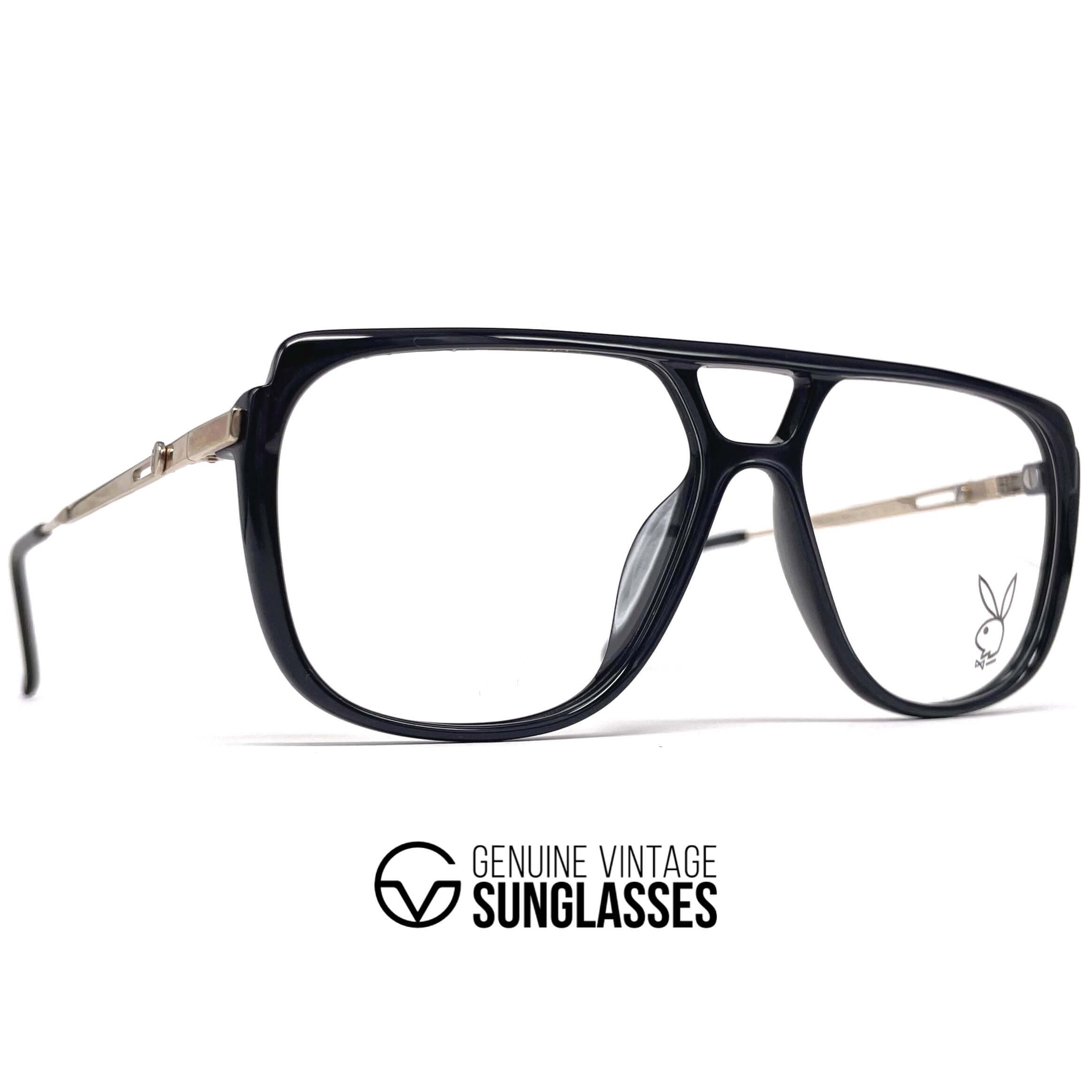 Vintage PLAYBOY 4662 blue aviator designer glasses frames