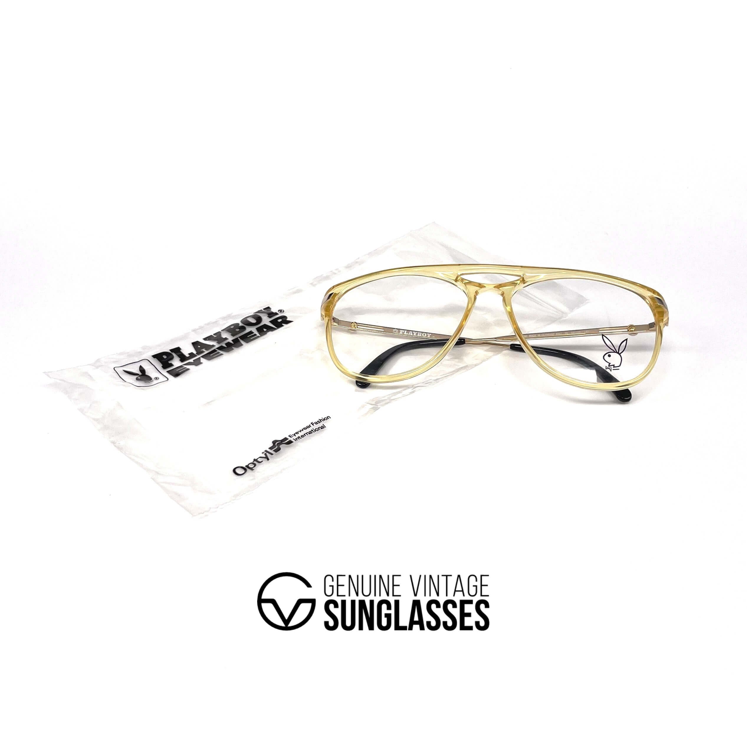 Vintage PLAYBOY 4667 crystal aviator glasses frames