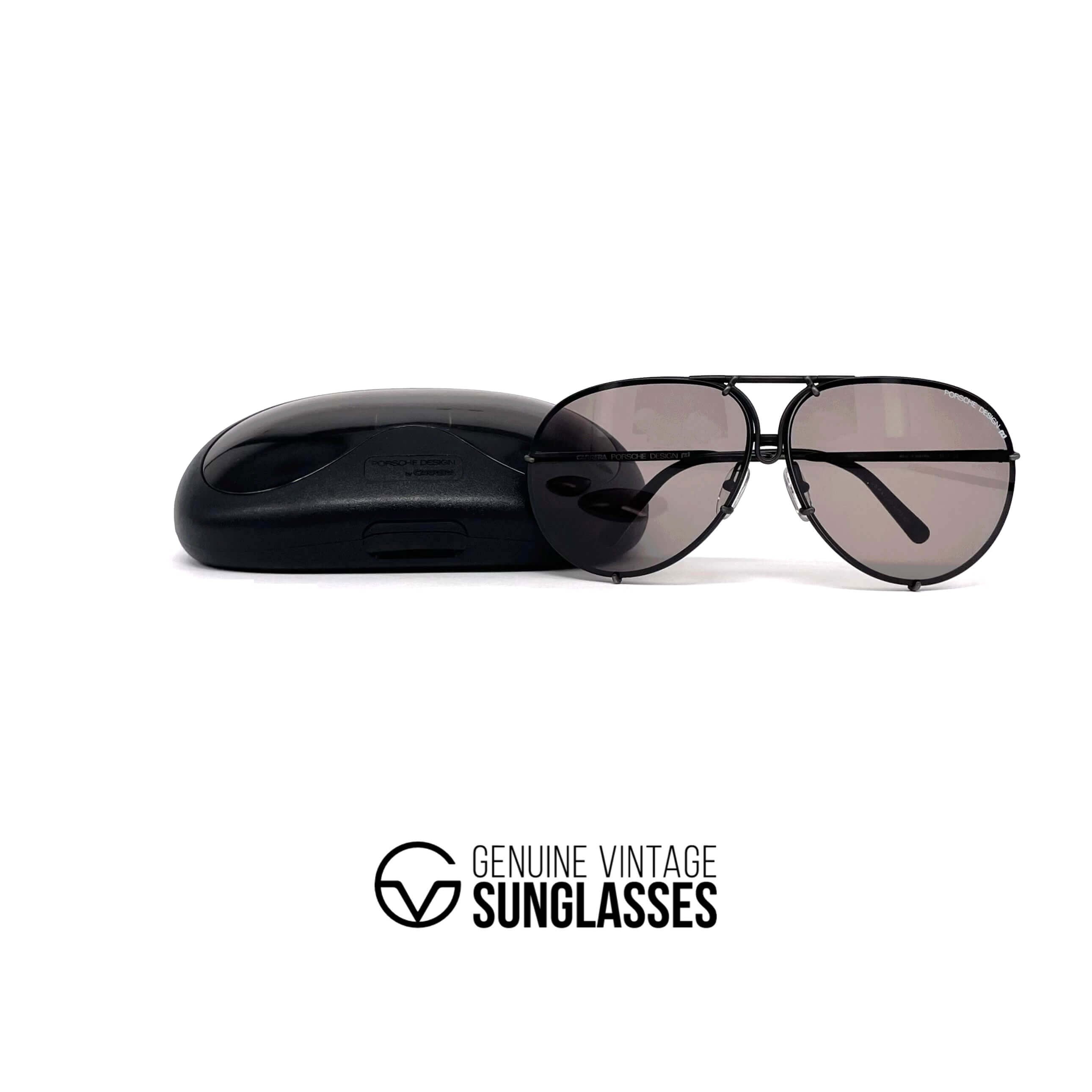 Vintage PORSCHE DESIGN by CARRERA 5623 black aviator sunglasses