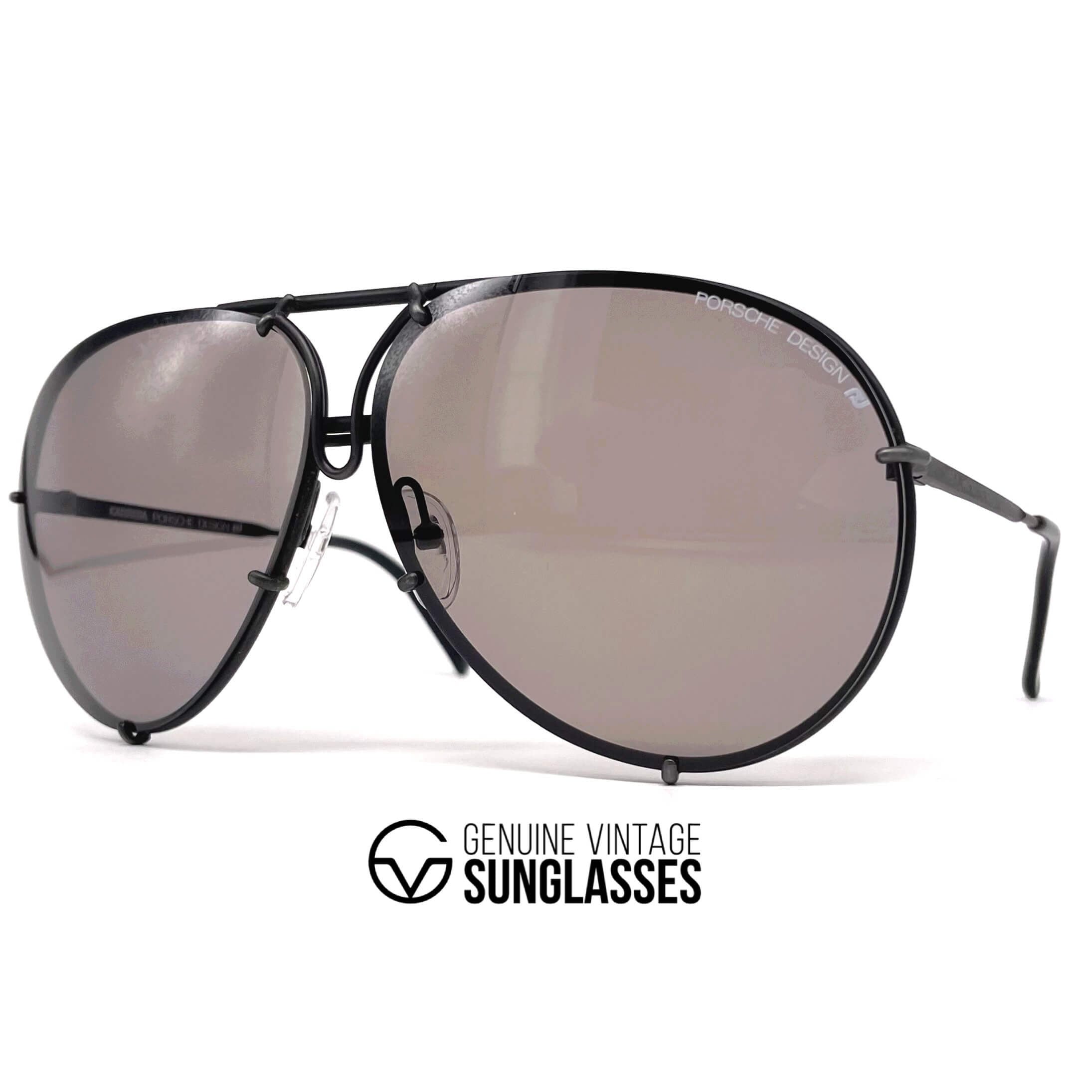 Vintage PORSCHE DESIGN by CARRERA 5623 black aviator sunglasses