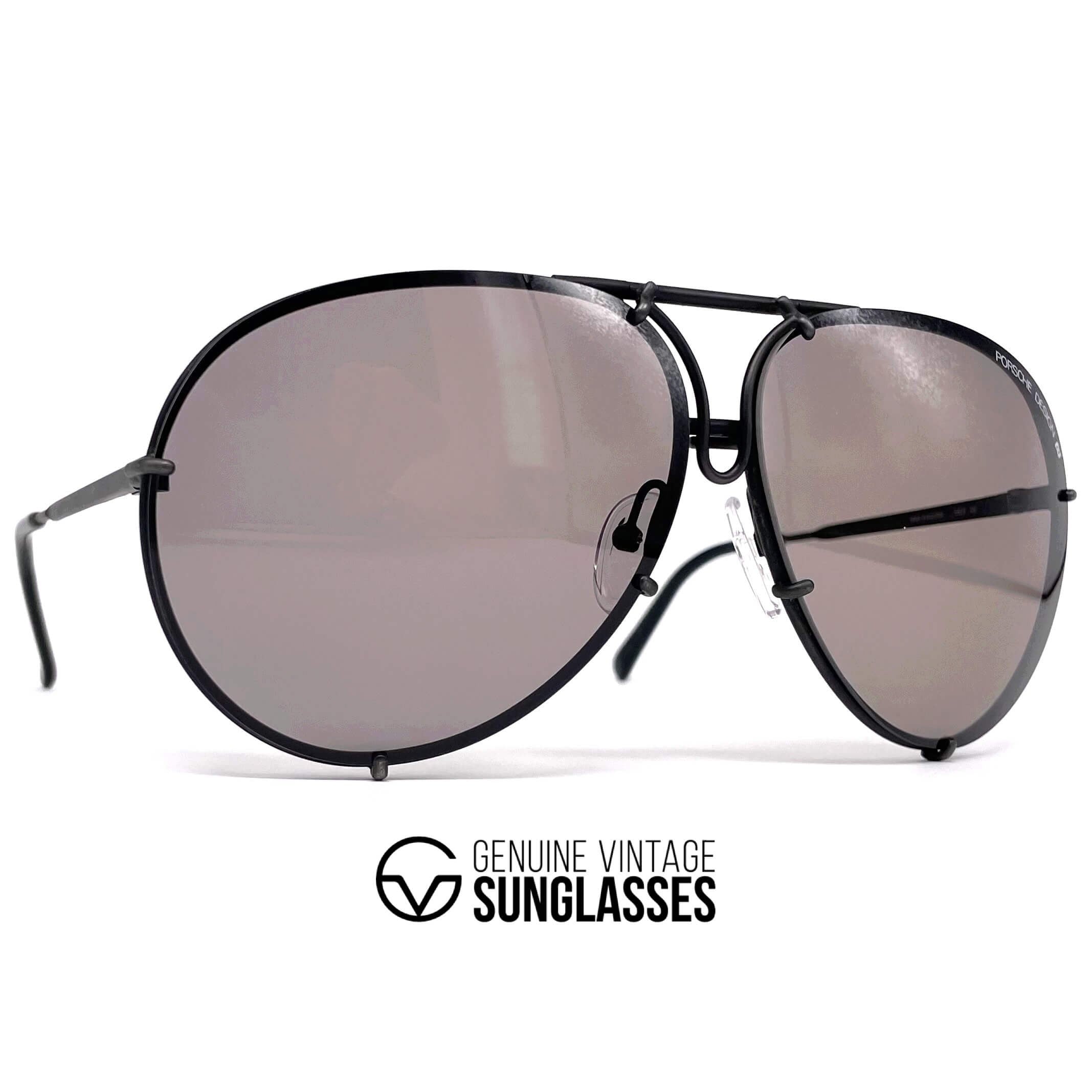 Vintage PORSCHE DESIGN by CARRERA 5623 black aviator sunglasses
