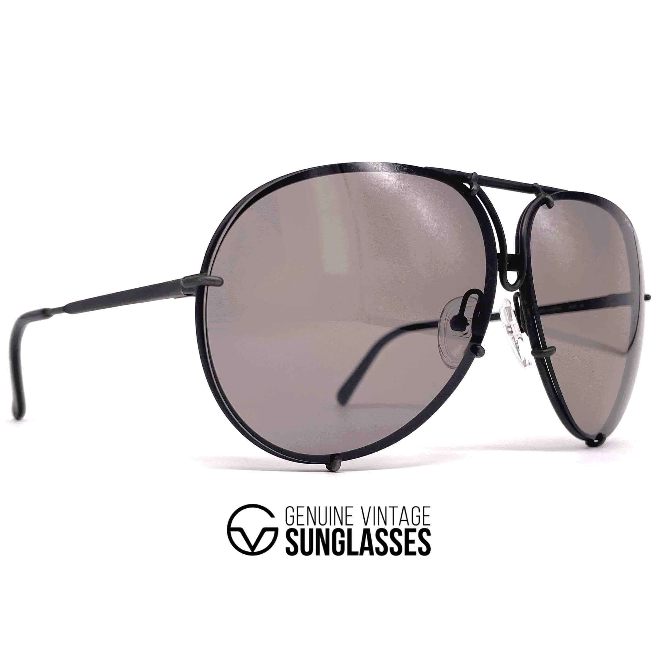 Vintage PORSCHE DESIGN by CARRERA 5623 black aviator sunglasses
