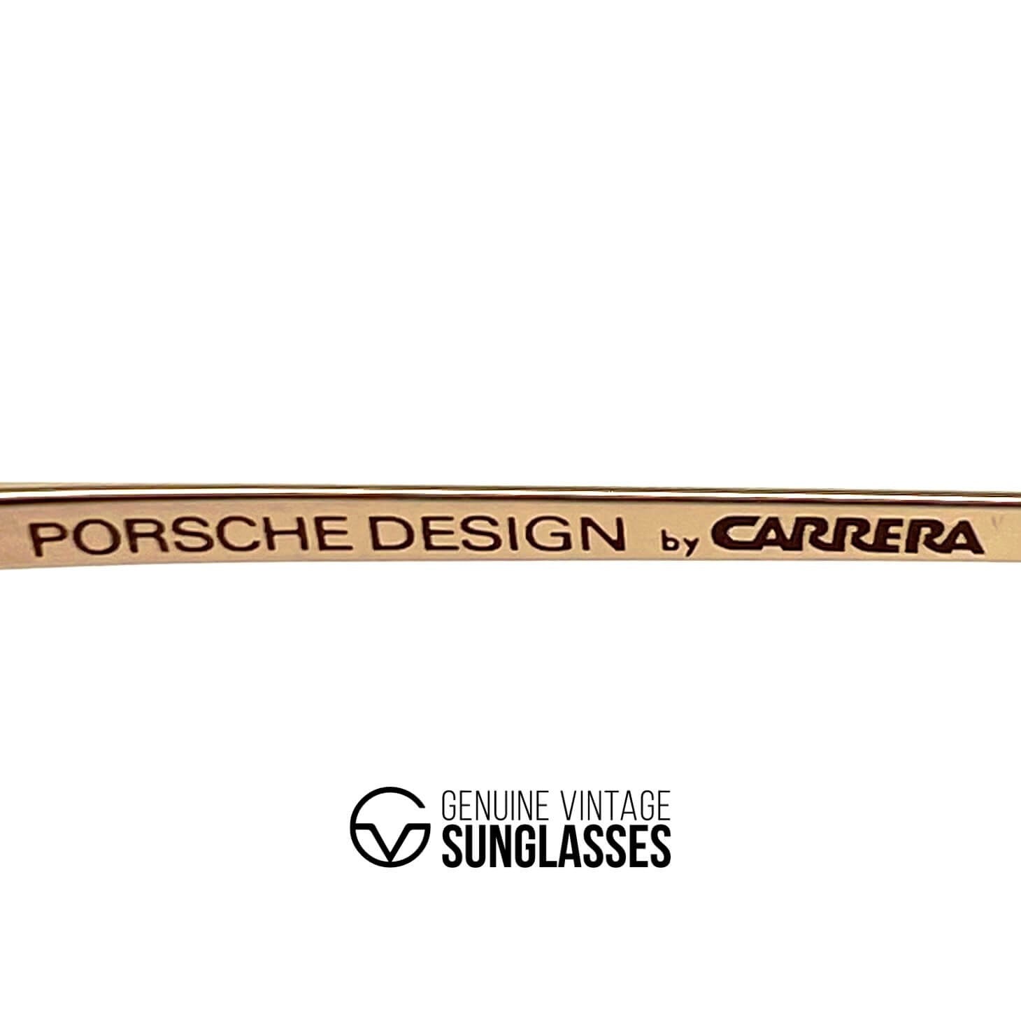Vintage PORSCHE DESIGN by CARRERA 5636 gold rimless designer sunglasses