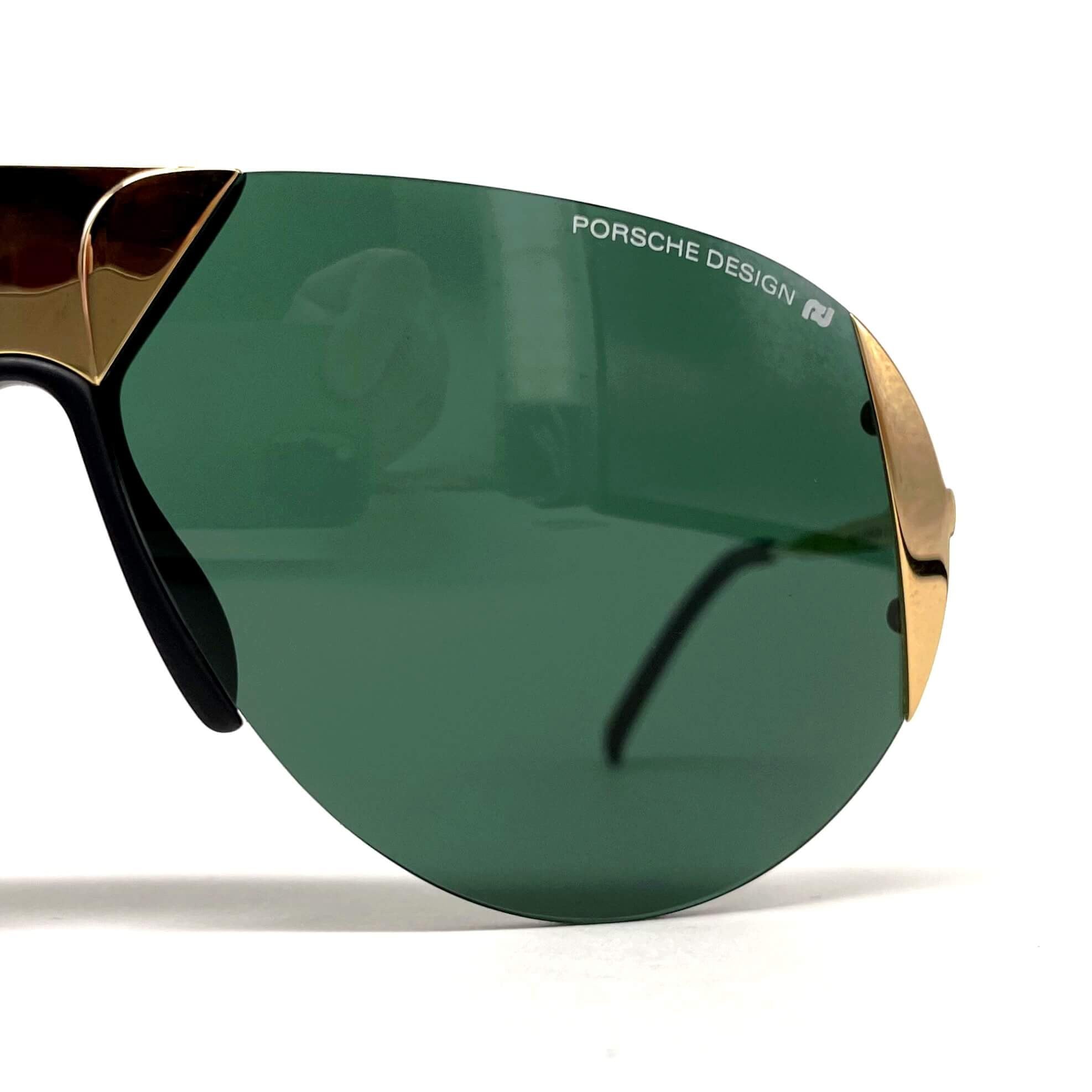 Vintage PORSCHE DESIGN by CARRERA 5636 gold rimless designer sunglasses