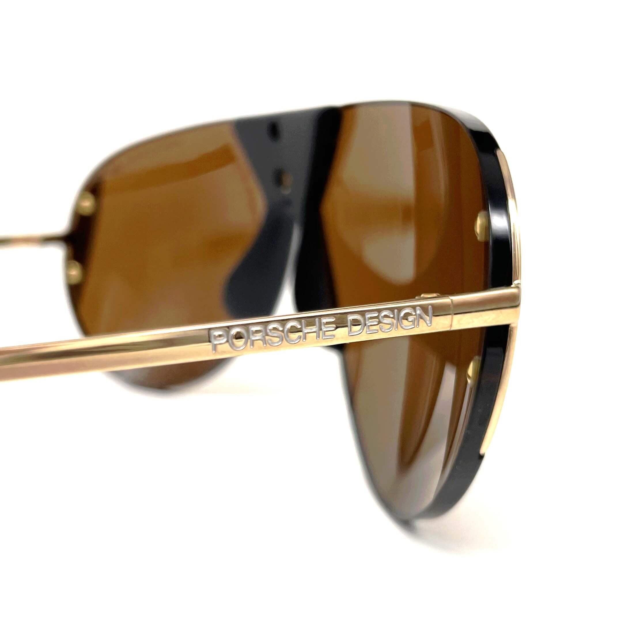 Vintage PORSCHE DESIGN by CARRERA 5636 gold rimless designer sunglasses