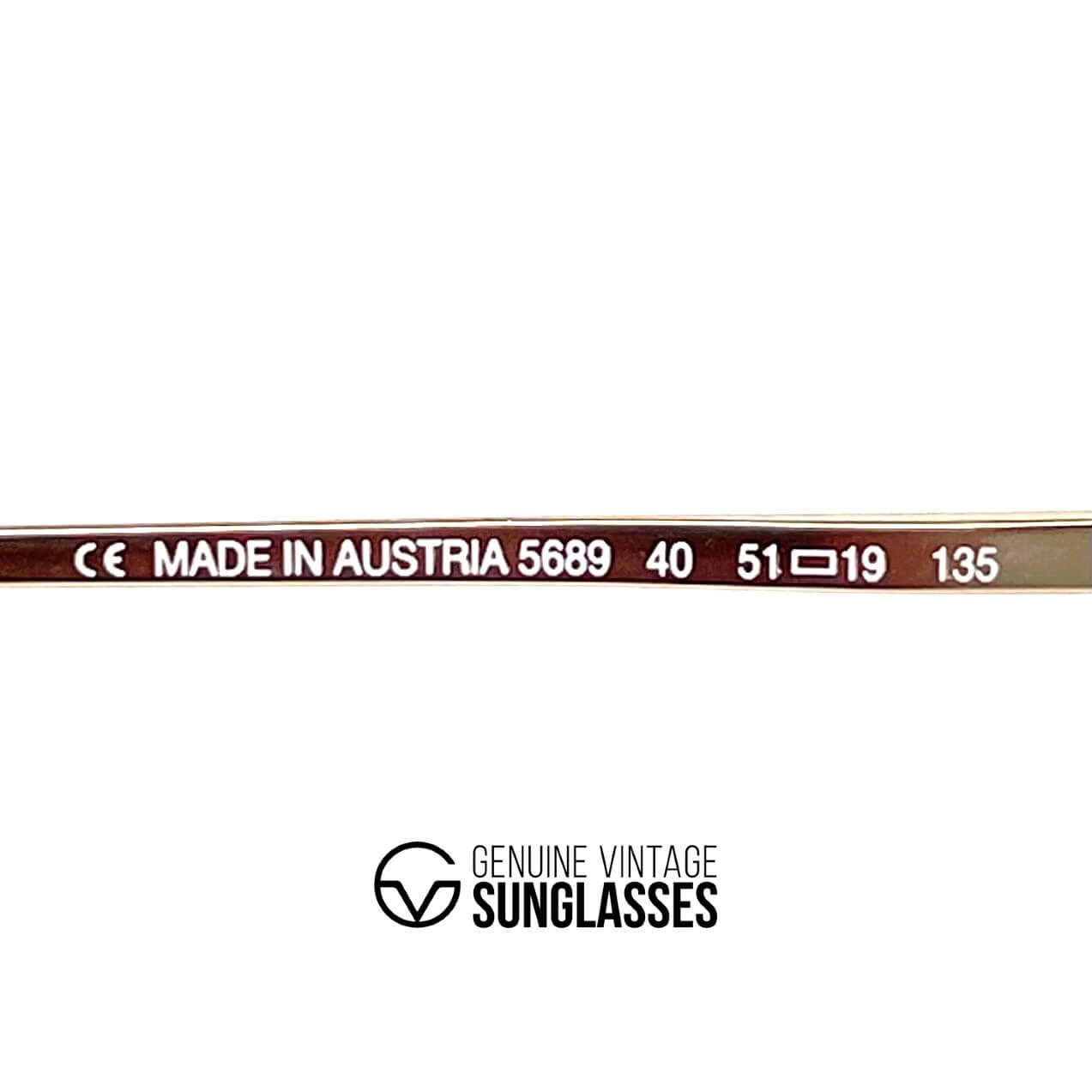 Vintage PORSCHE DESIGN by CARRERA 5689 gold round sunglasses