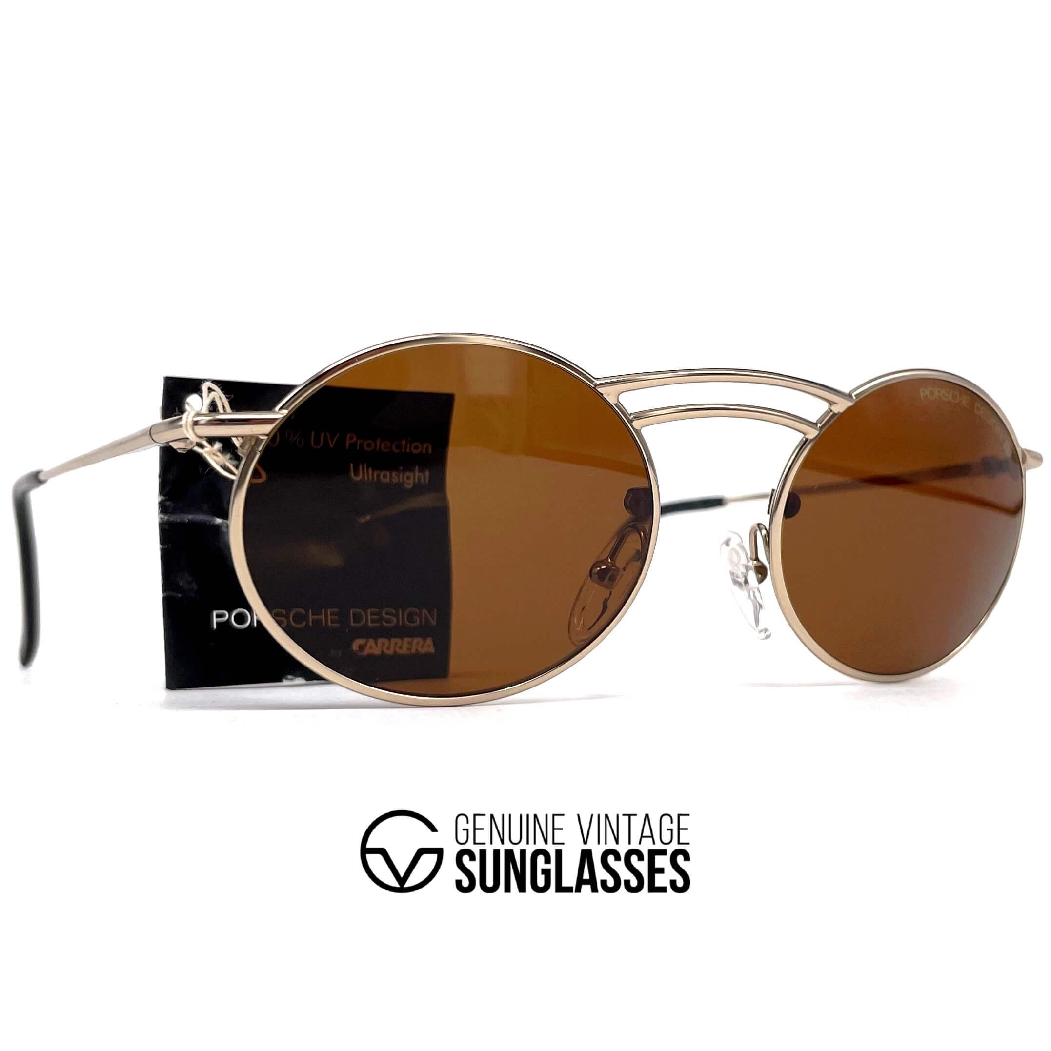 Vintage PORSCHE DESIGN by CARRERA 5689 gold round sunglasses