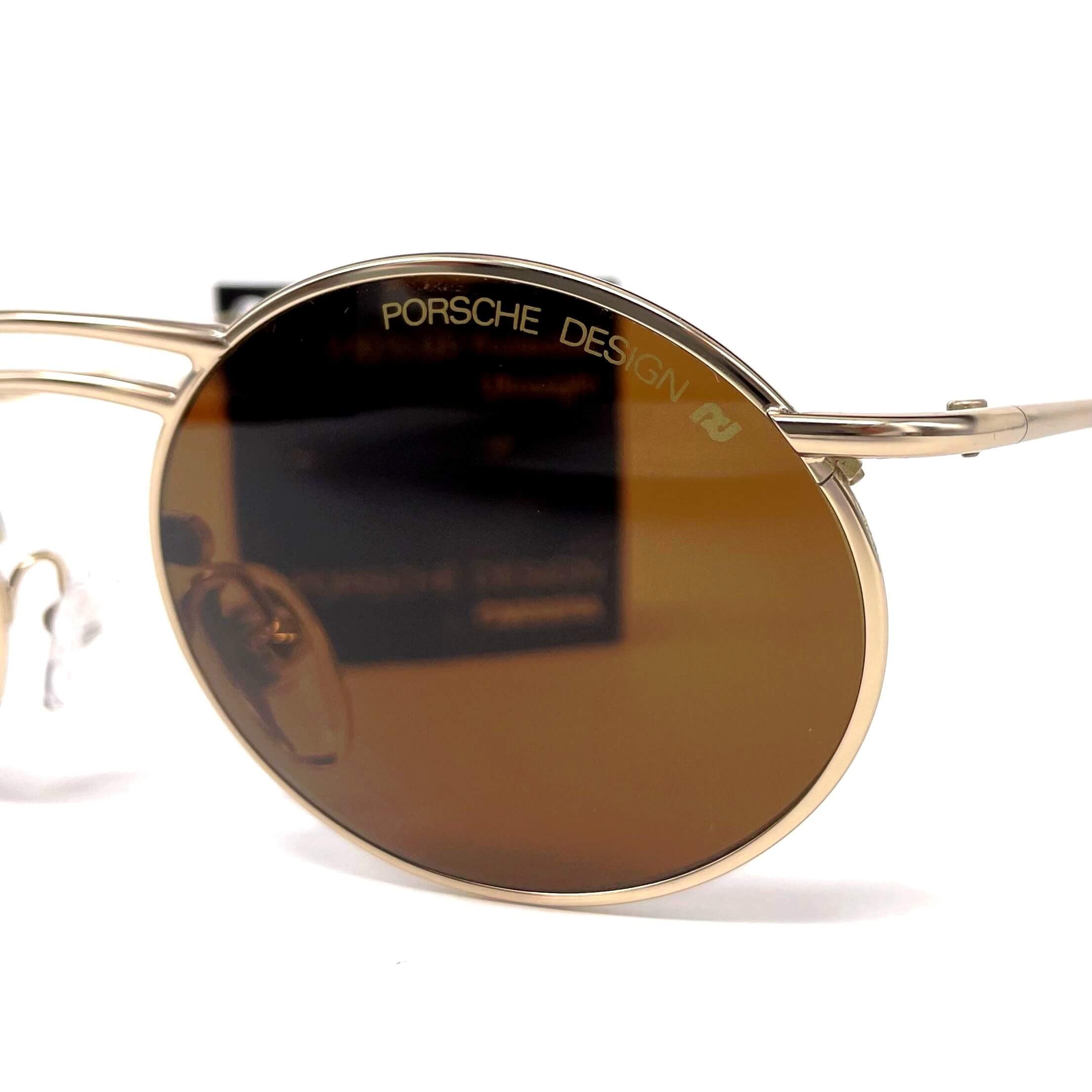 Vintage PORSCHE DESIGN by CARRERA 5689 gold round sunglasses