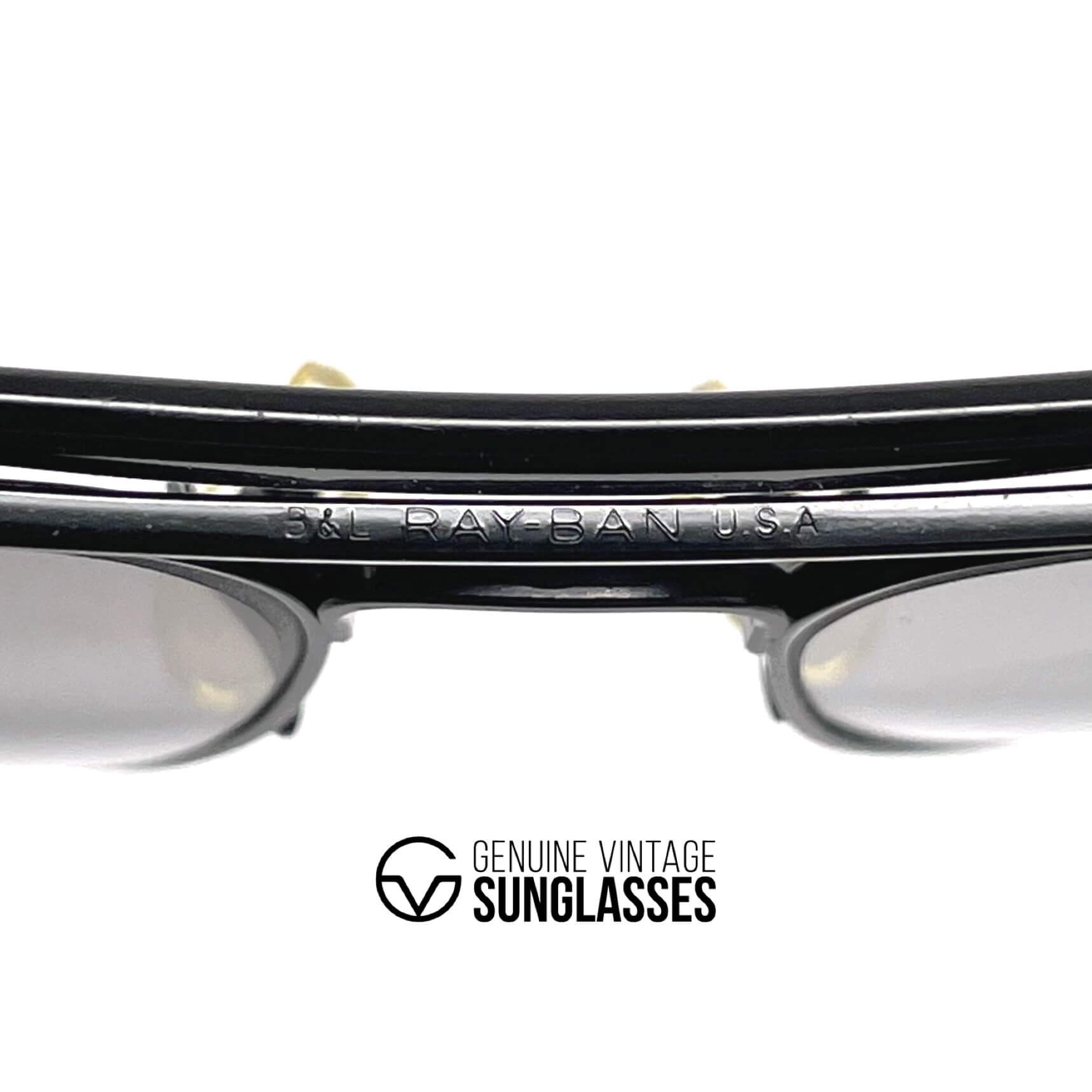 Vintage RAY-BAN Explorer black mineral aviator sunglasses