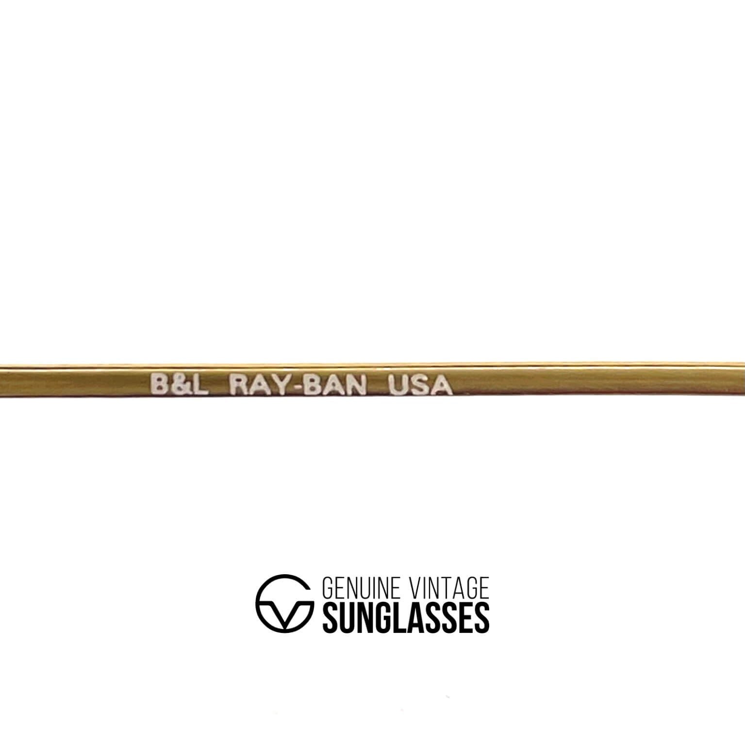 Vintage RAY-BAN W1696 round gold sunglasses