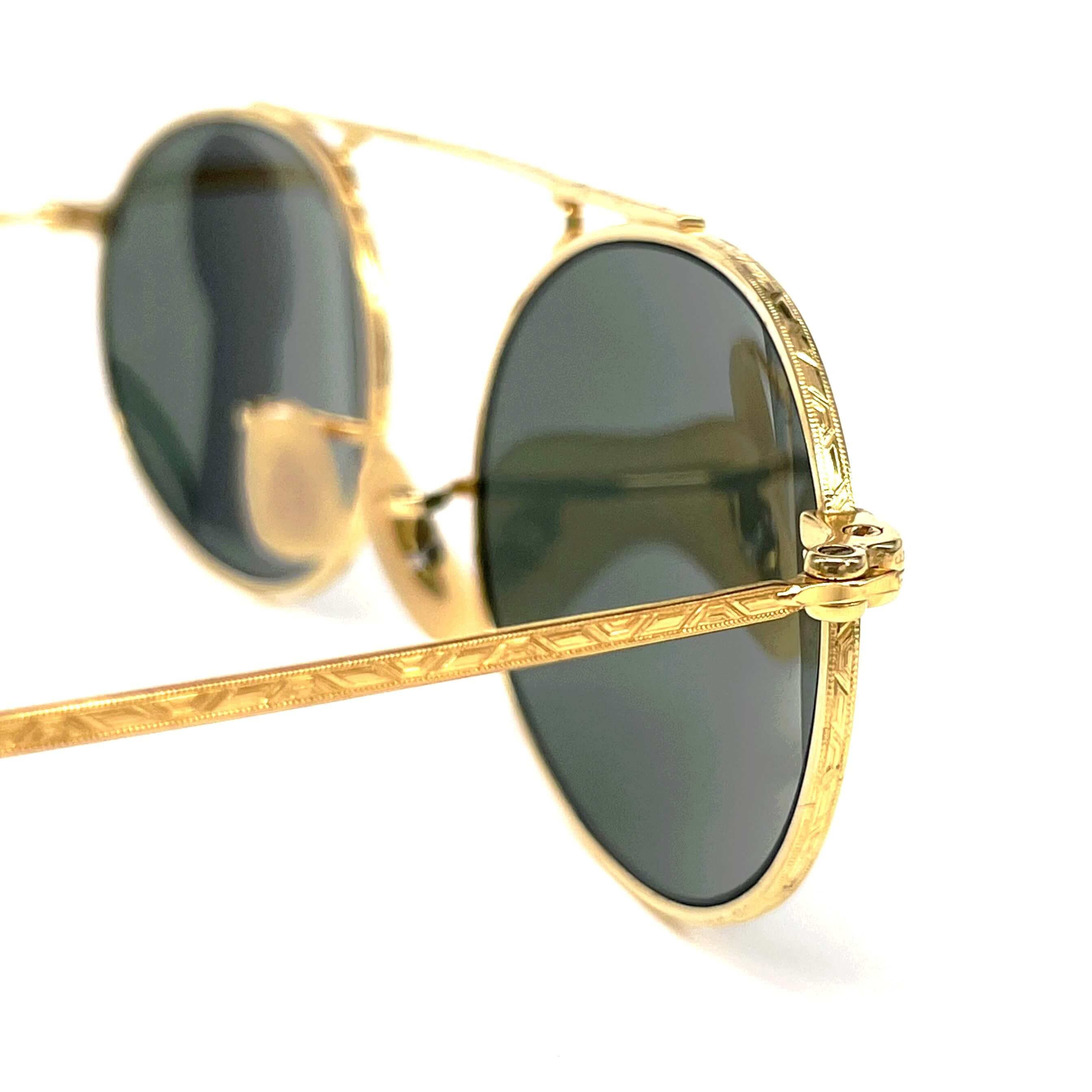 Vintage RAY-BAN W1696 round gold sunglasses