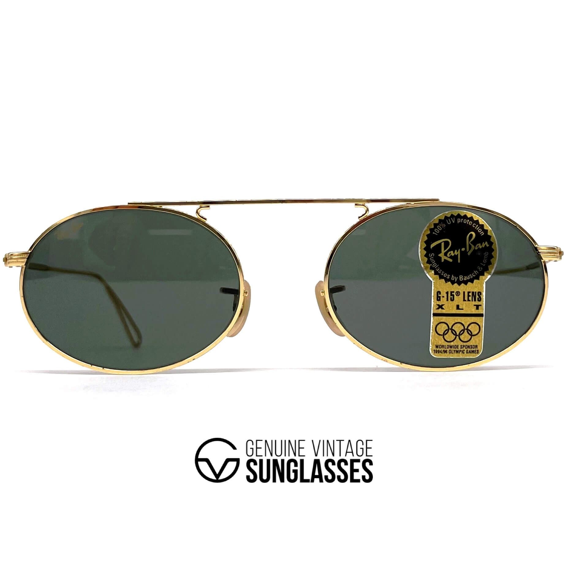 Vintage RAY-BAN W1696 round gold sunglasses