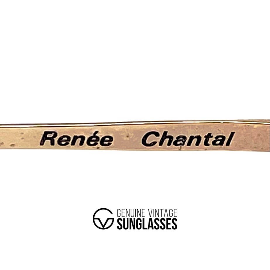 Vintage RENEE CHANTAL 023y gold designer aviator sunglasses