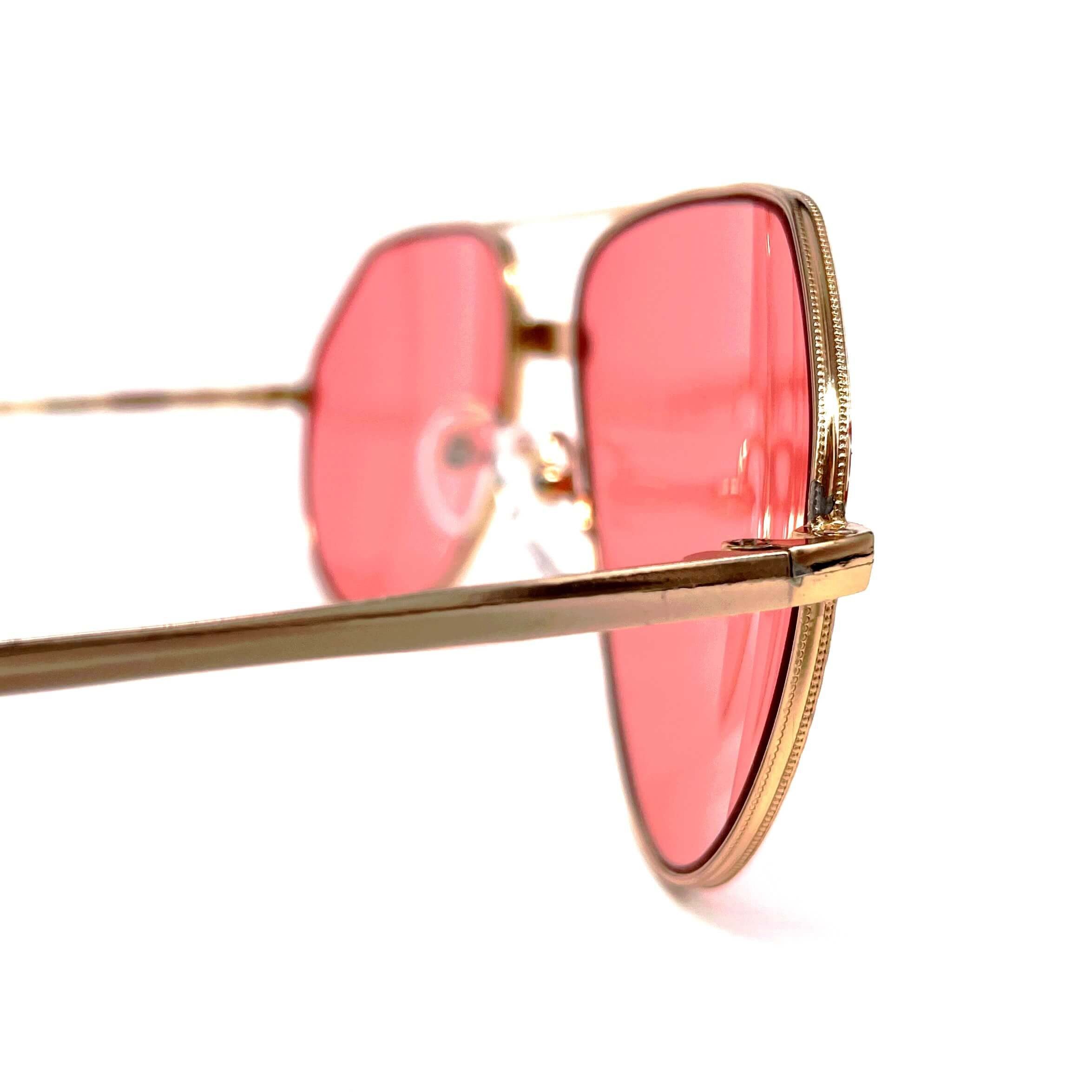 Vintage RENEE CHANTAL 023y gold designer aviator sunglasses
