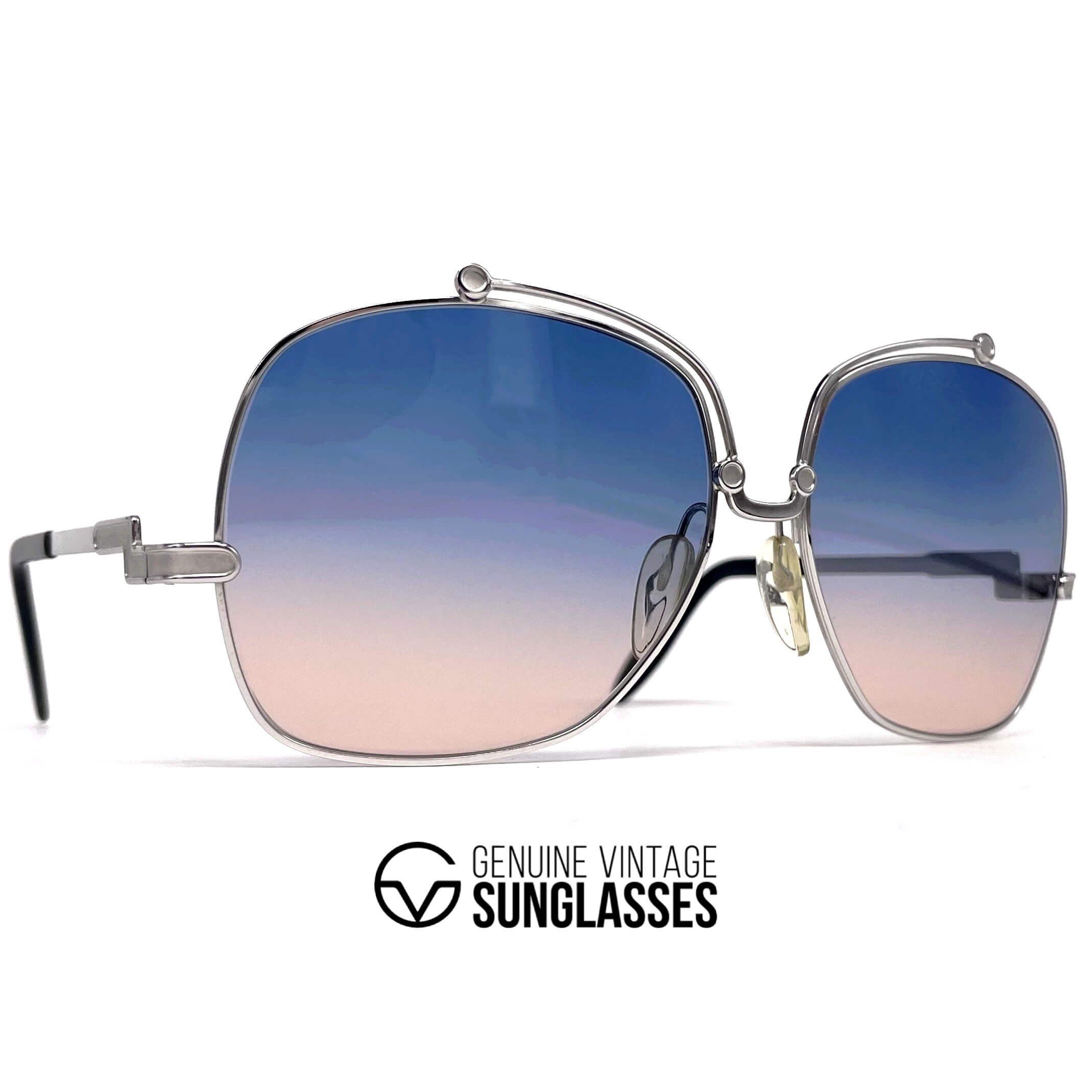 Vintage SILHOUETTE 836 silver XXL metal designer 70's sunglasses