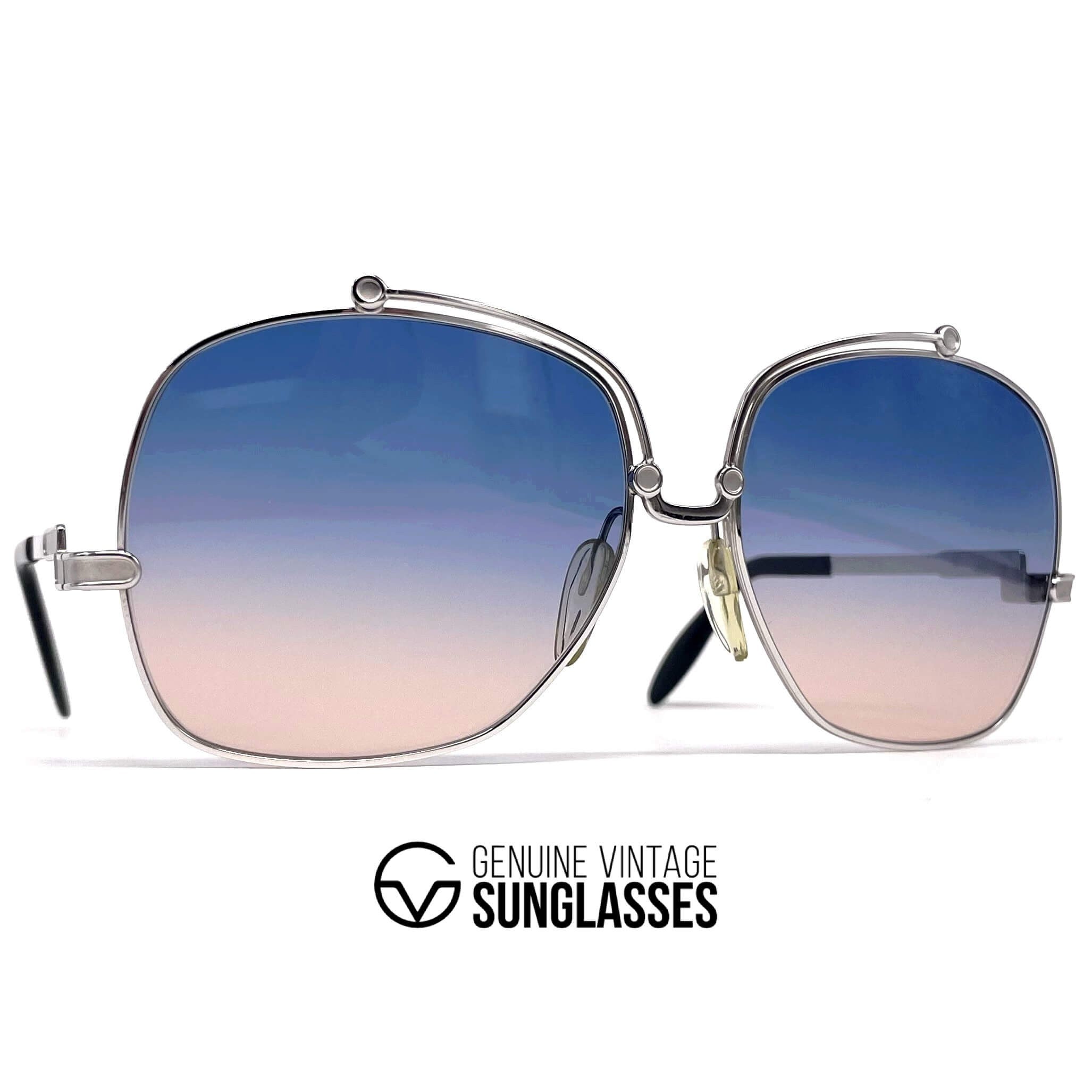 Vintage SILHOUETTE 836 silver XXL metal designer 70's sunglasses