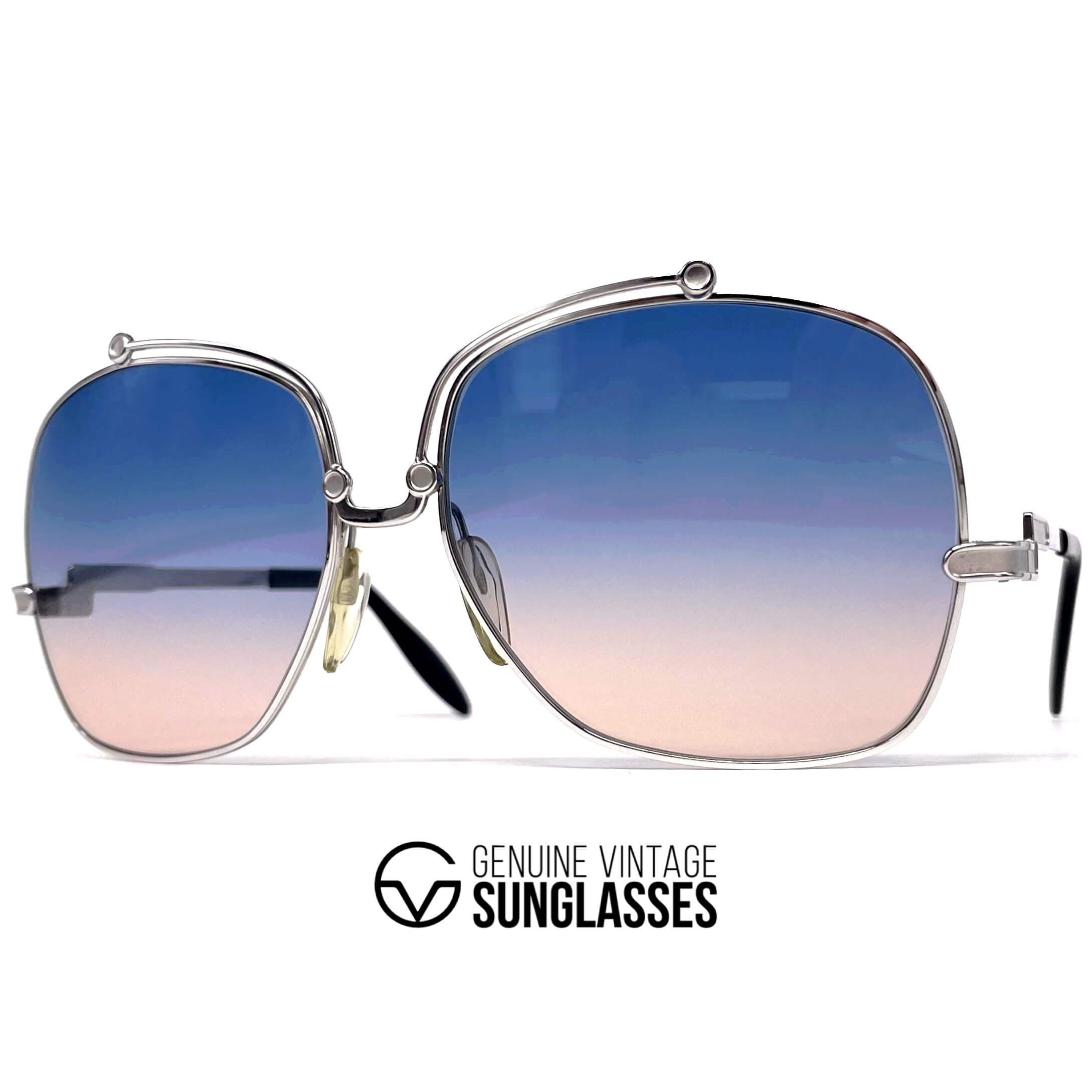 Vintage SILHOUETTE 836 silver XXL metal designer 70's sunglasses
