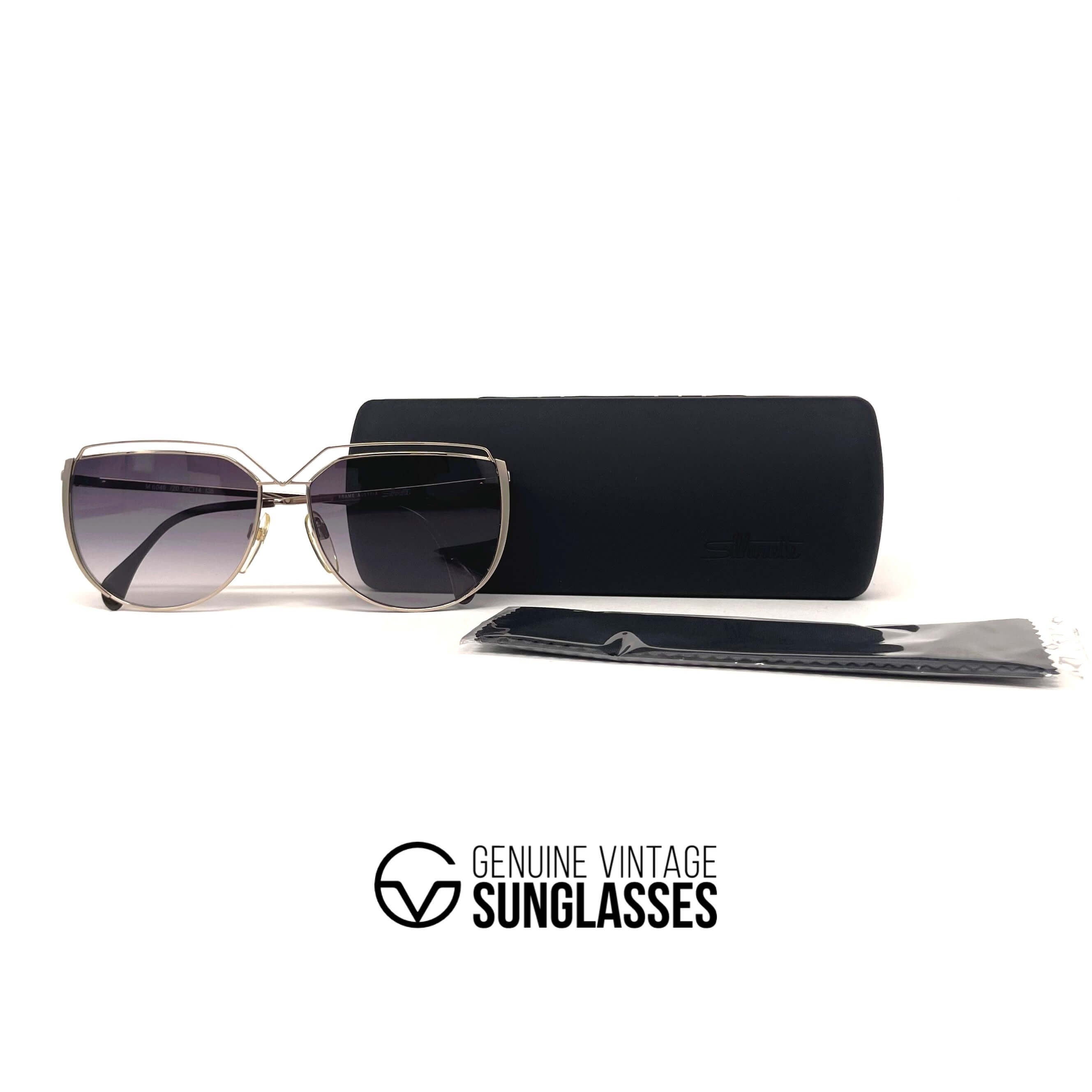 Vintage SILHOUETTE M 6046 rare gold sunglasses