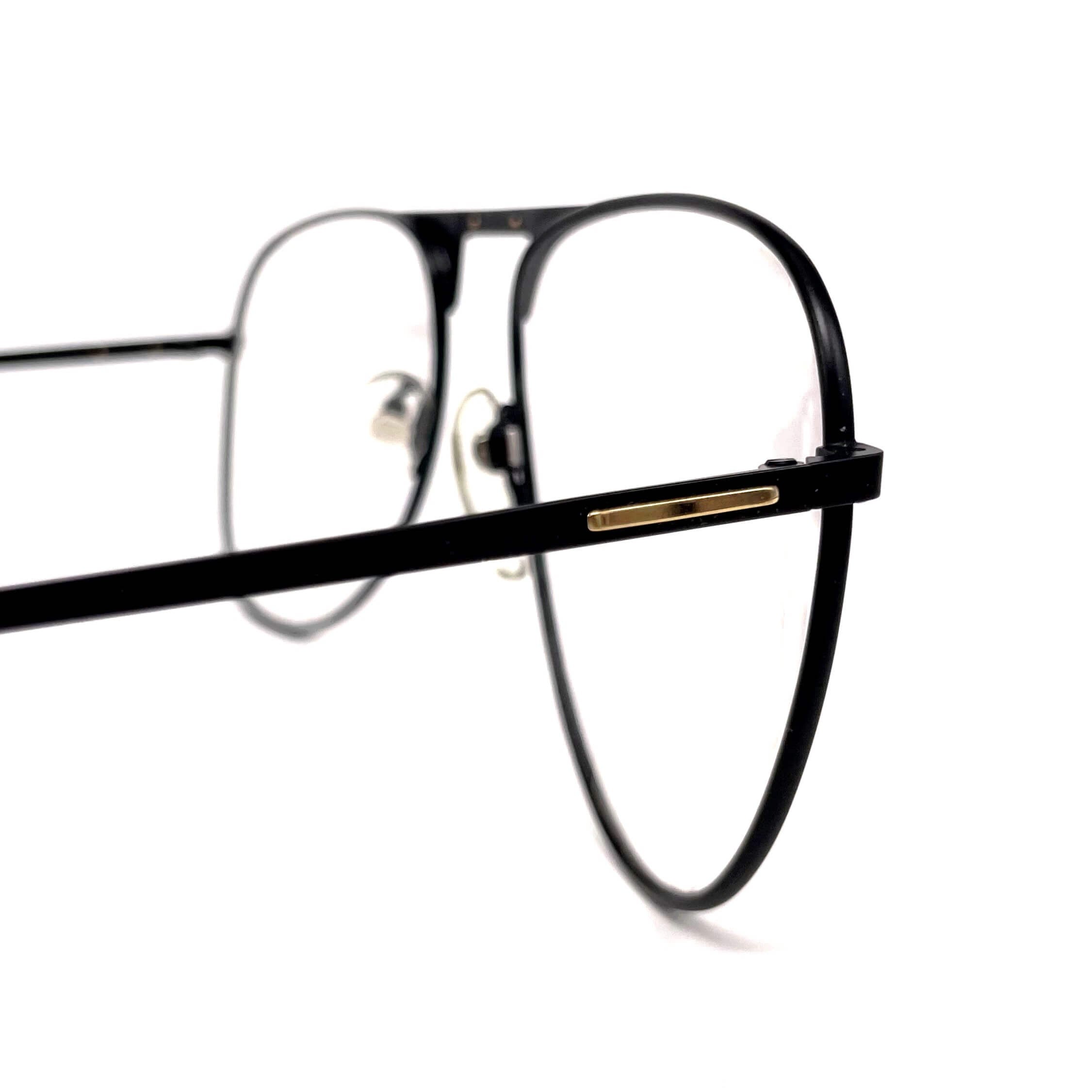 Vintage SILHOUETTE M 7021 black aviator XXL glasses frames