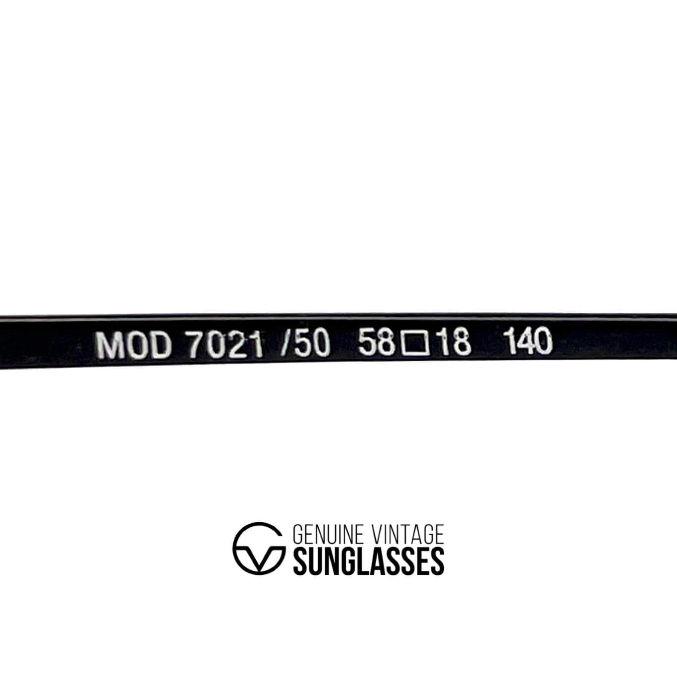 Vintage SILHOUETTE M 7021 black aviator XXL glasses frames