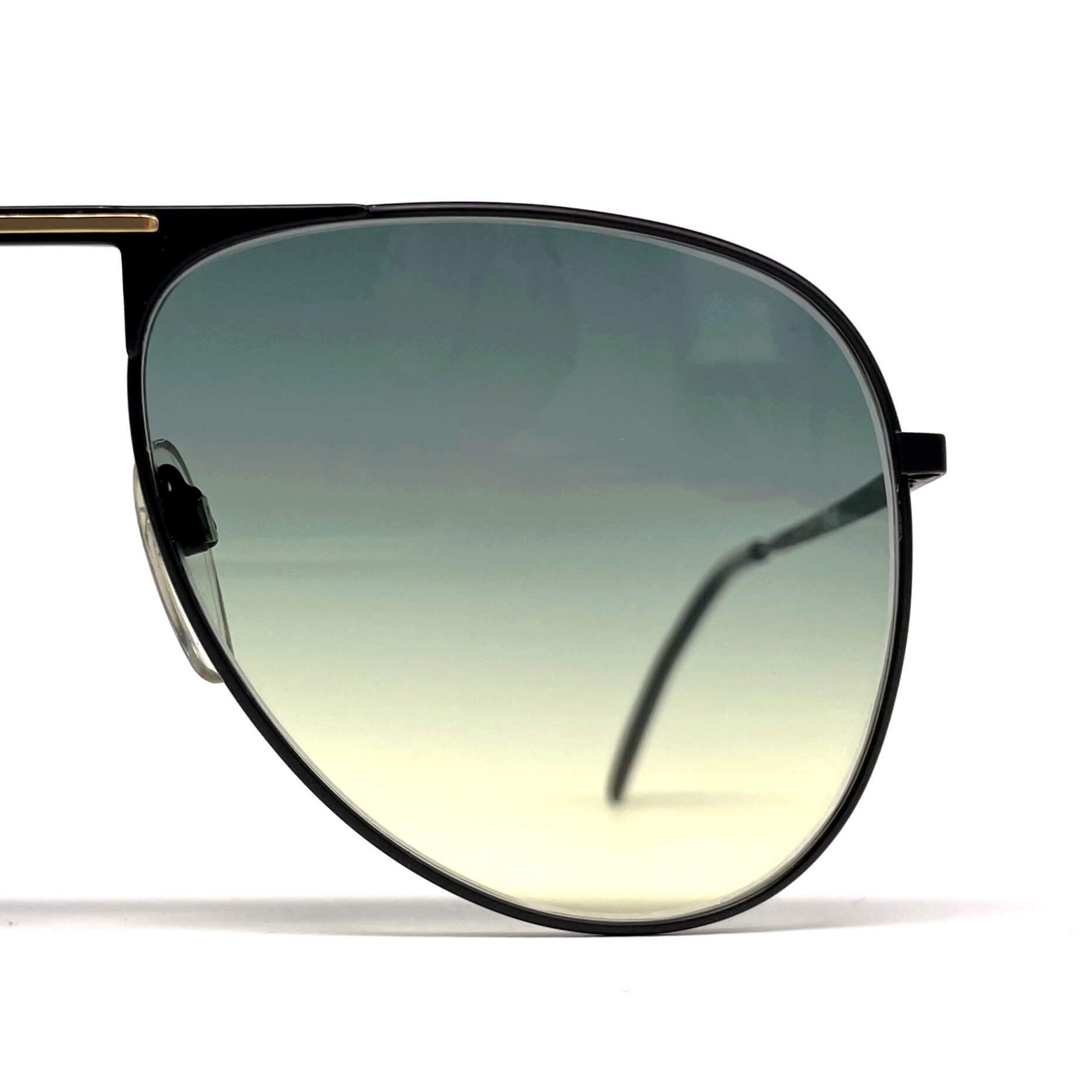 Vintage SILHOUETTE M 7021 black aviator XXL sunglasses