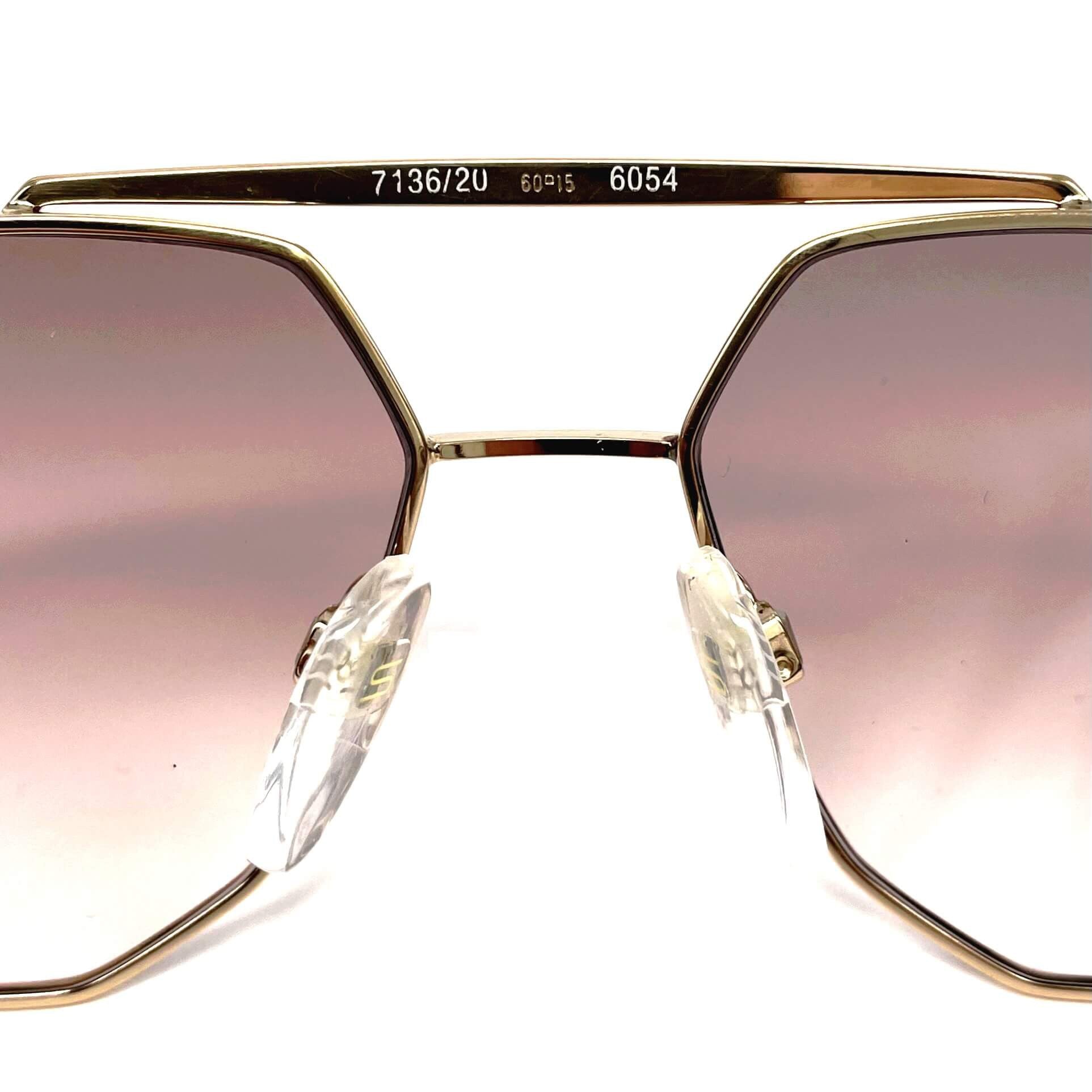 Vintage SILHOUETTE M 7136 gold aviator sunglasses