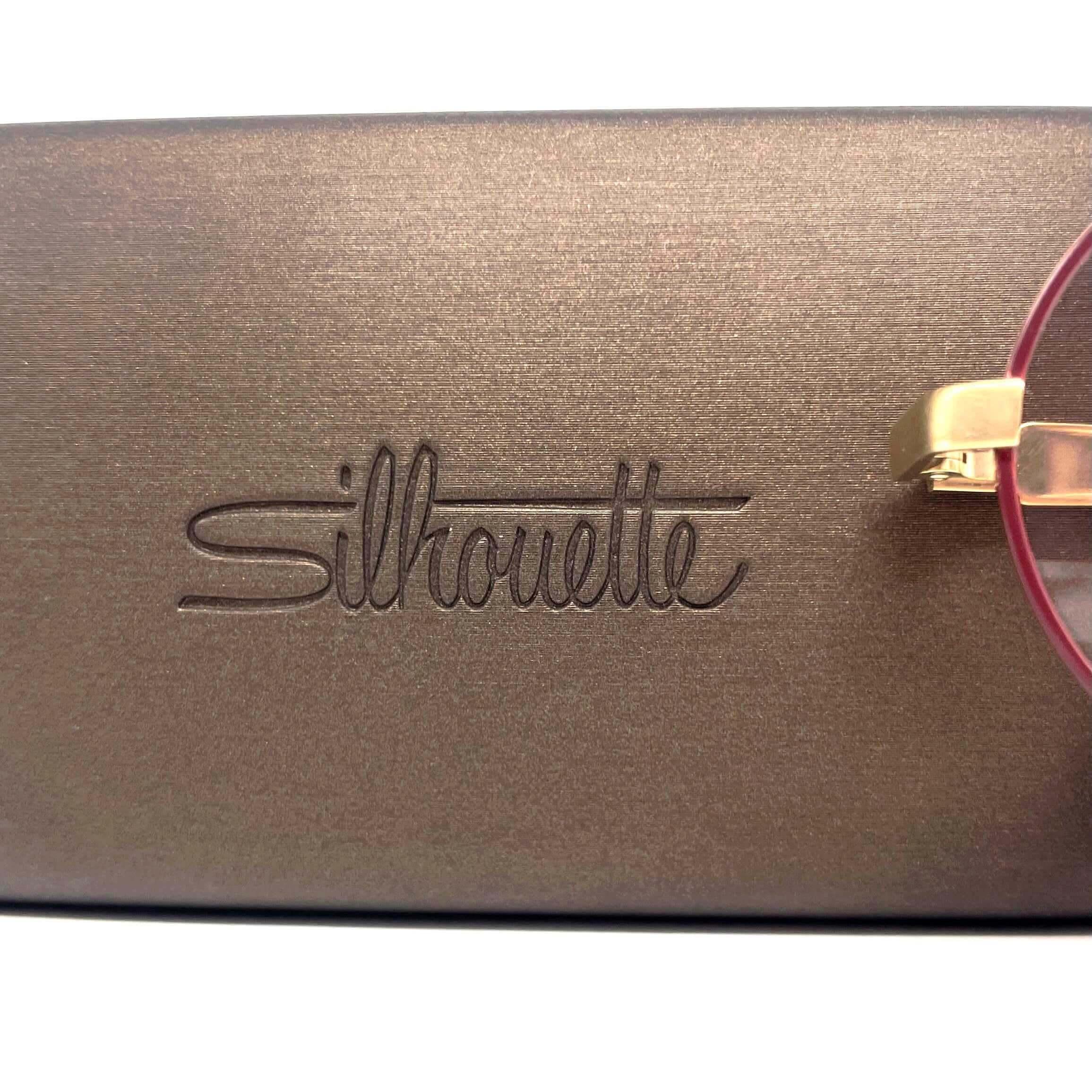 Vintage SILHOUETTE M 7136 gold aviator sunglasses