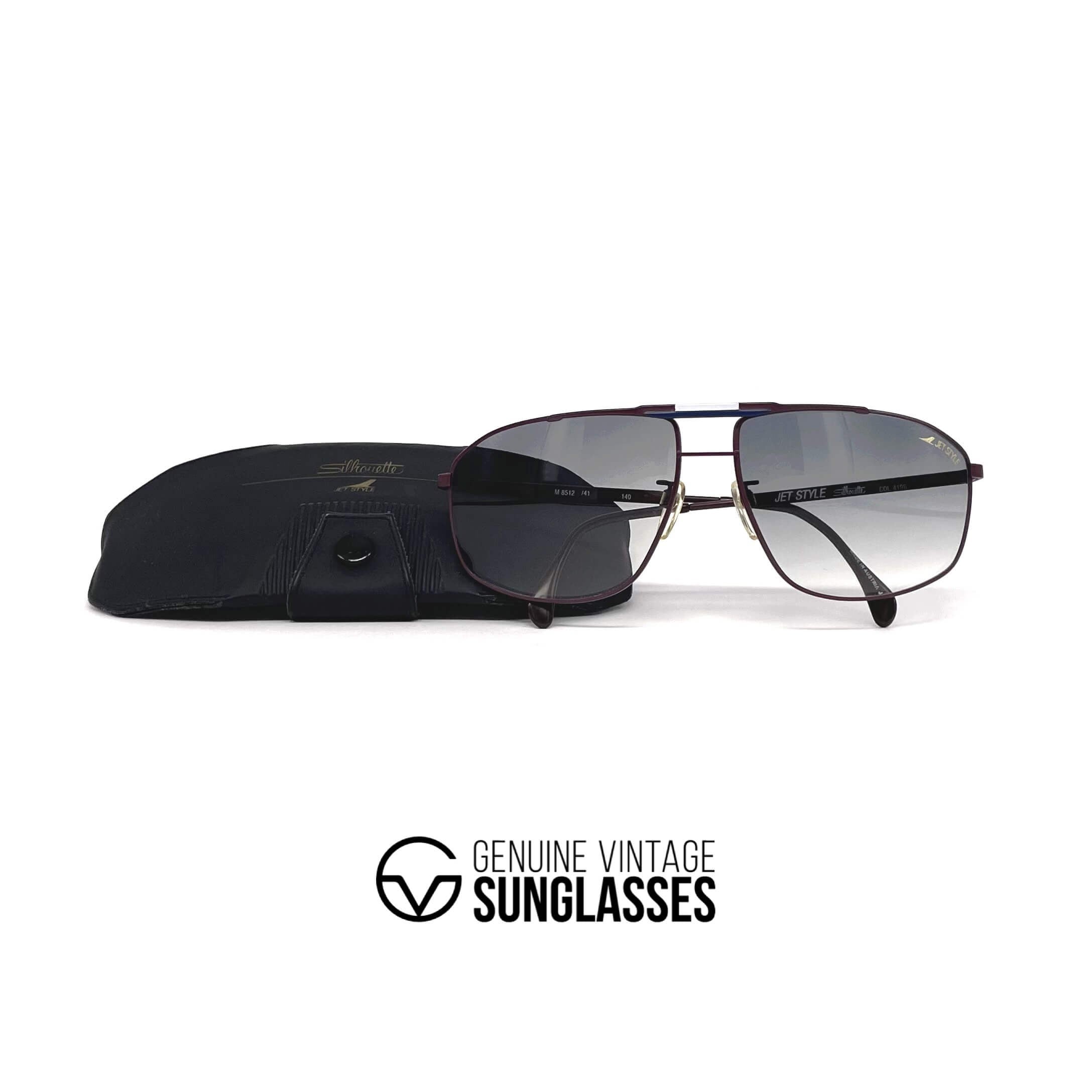 Vintage SILHOUETTE M 8512 Jet Style aviator sunglasses