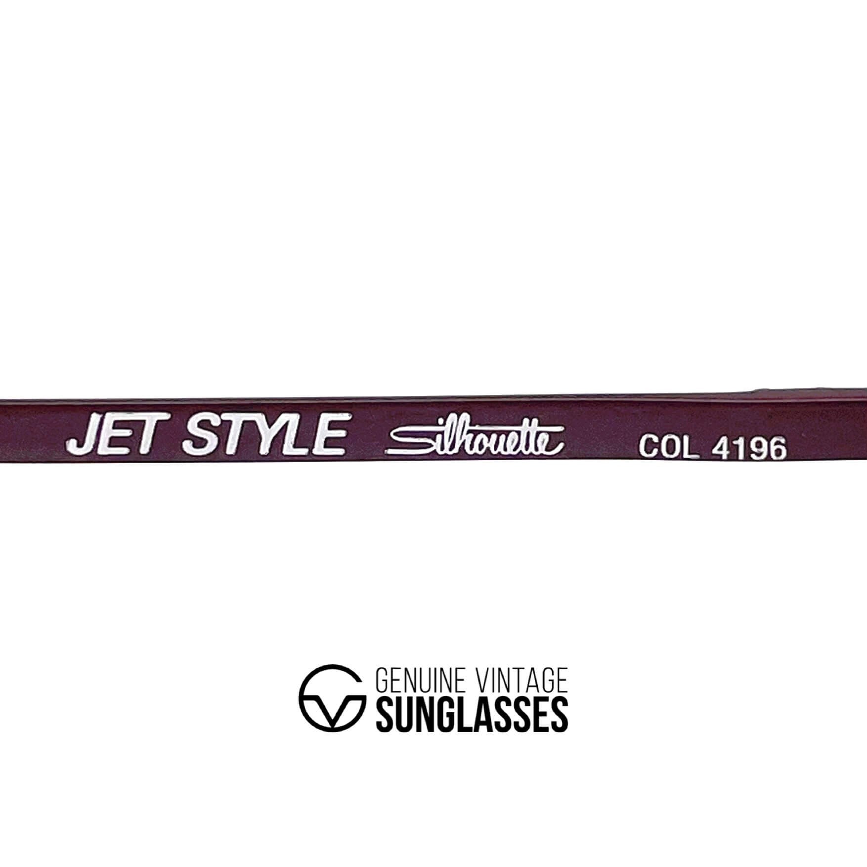 Vintage SILHOUETTE M 8512 Jet Style aviator sunglasses