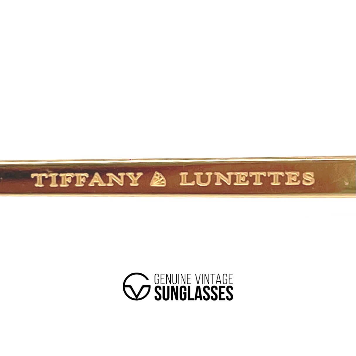 Vintage TIFFANY T1/05 gold plated round sunglasses