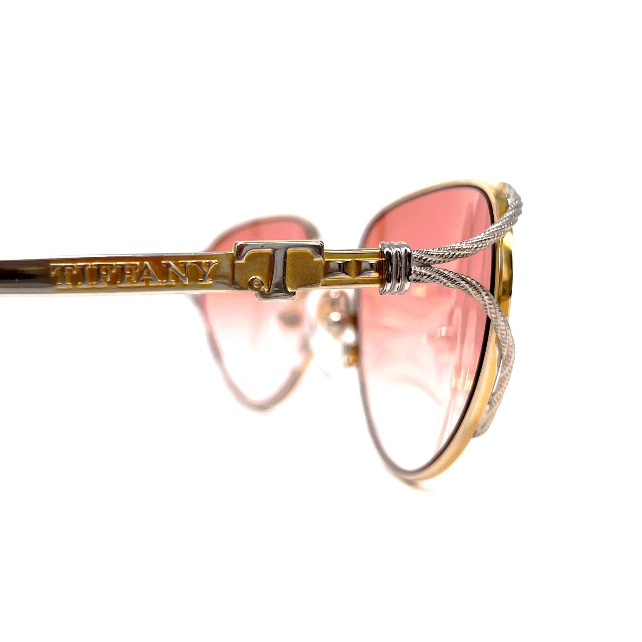 Vintage TIFFANY T360 gold plated platinum sunglasses