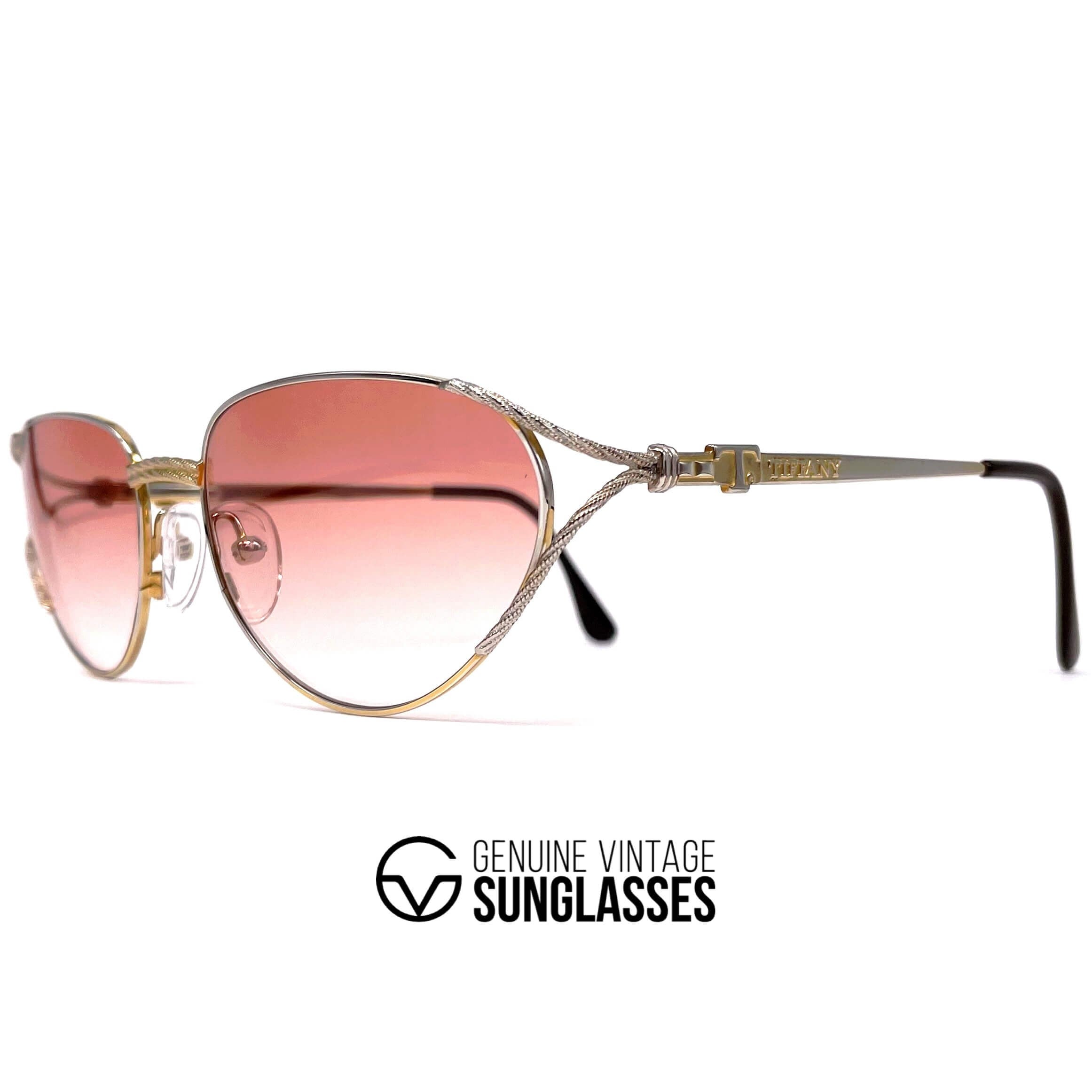 Vintage TIFFANY T360 gold plated platinum sunglasses