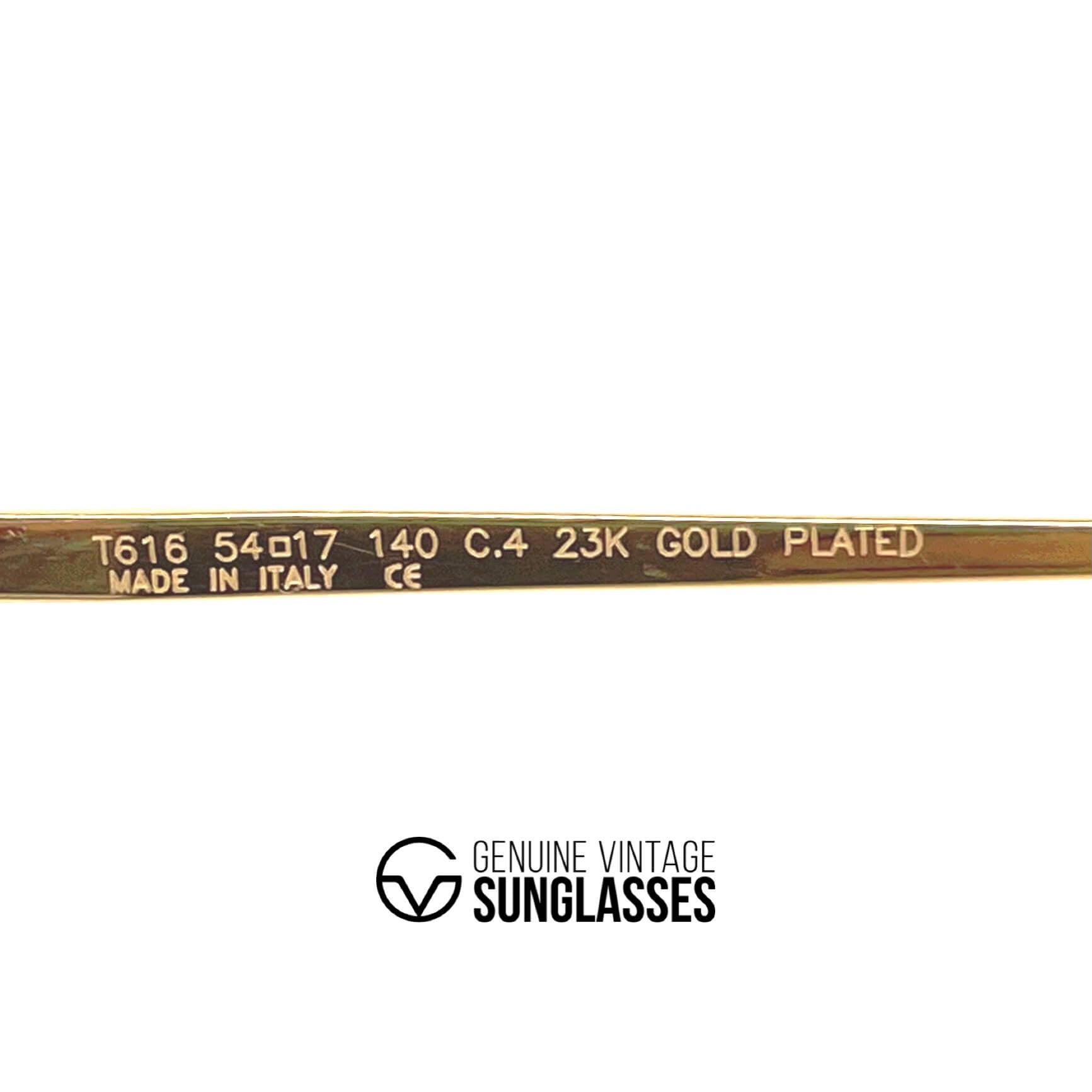 Vintage TIFFANY T616 gold plated sunglasses