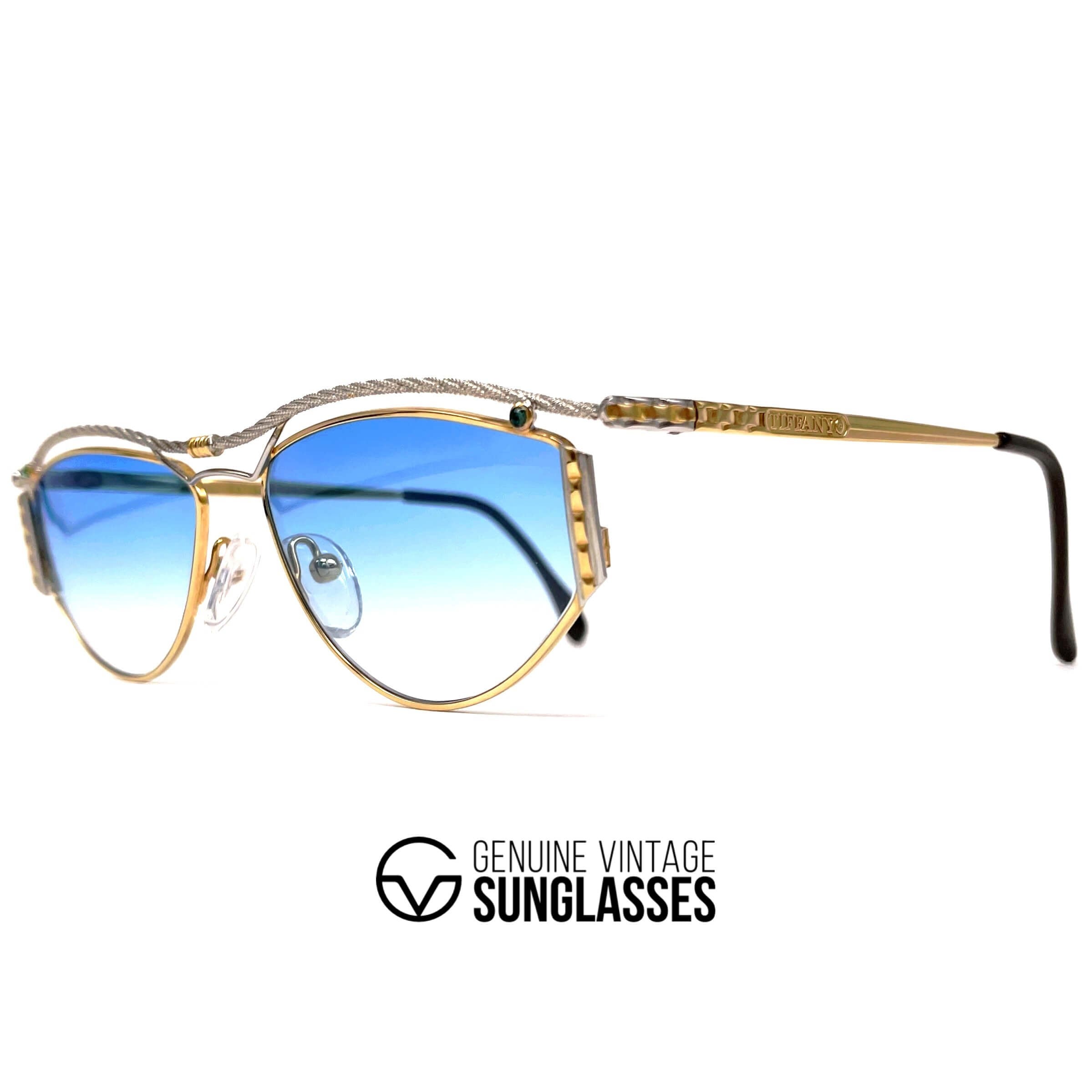 Vintage TIFFANY T616 gold plated sunglasses
