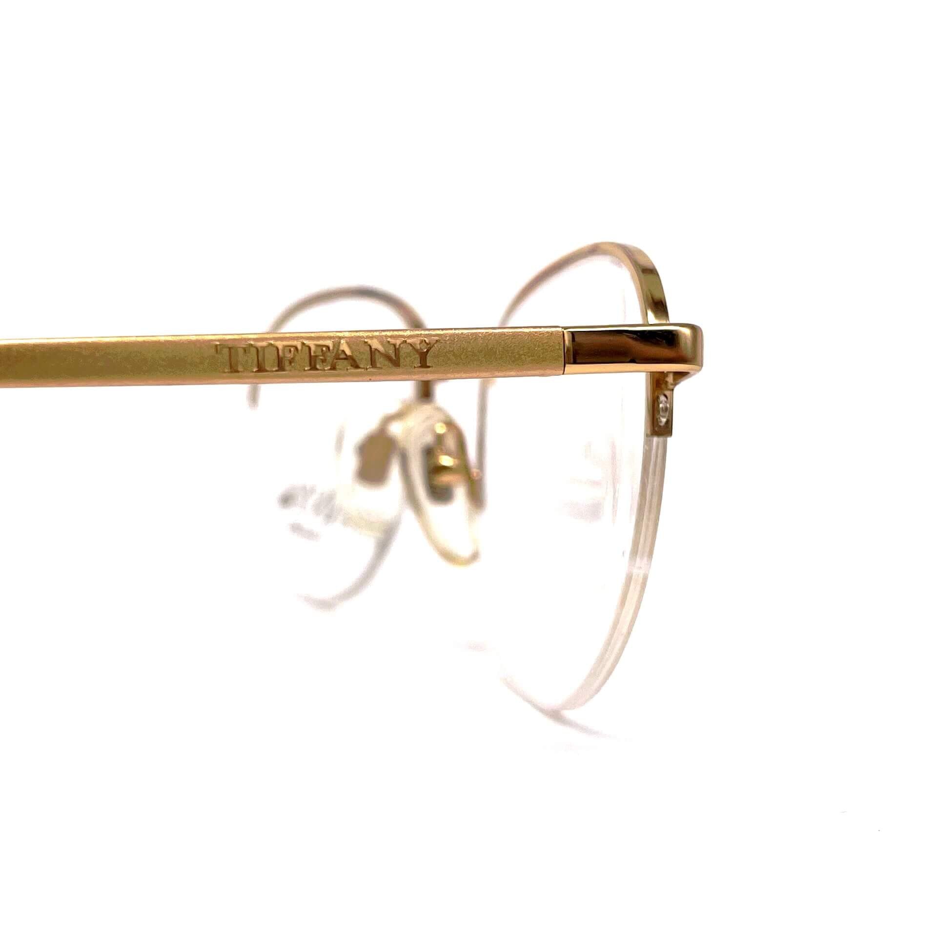 Vintage TIFFANY TJ15 gold plated rimless glasses frames
